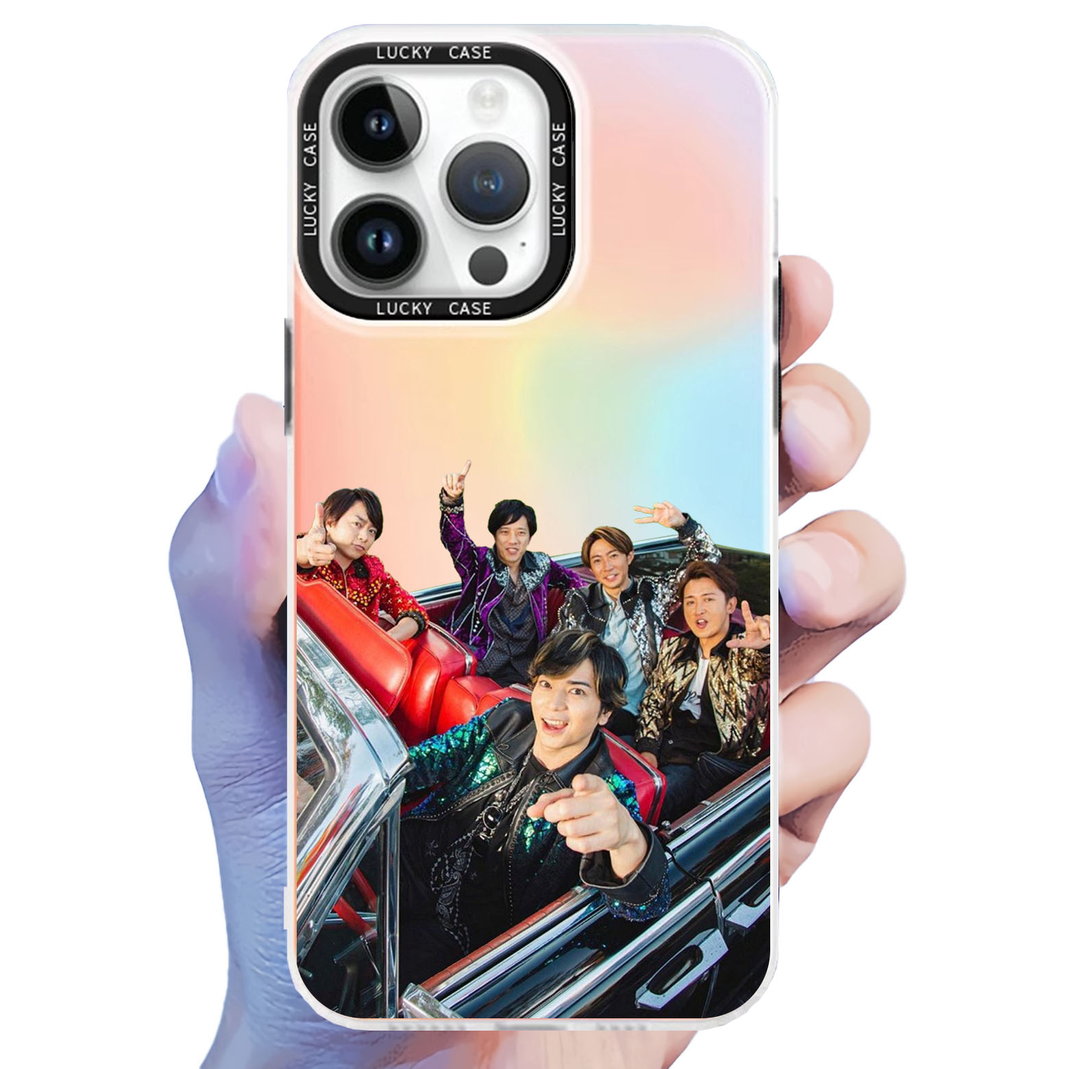 レーザーグラデーションスマートフォンケース【嵐 ARASHI】7種類