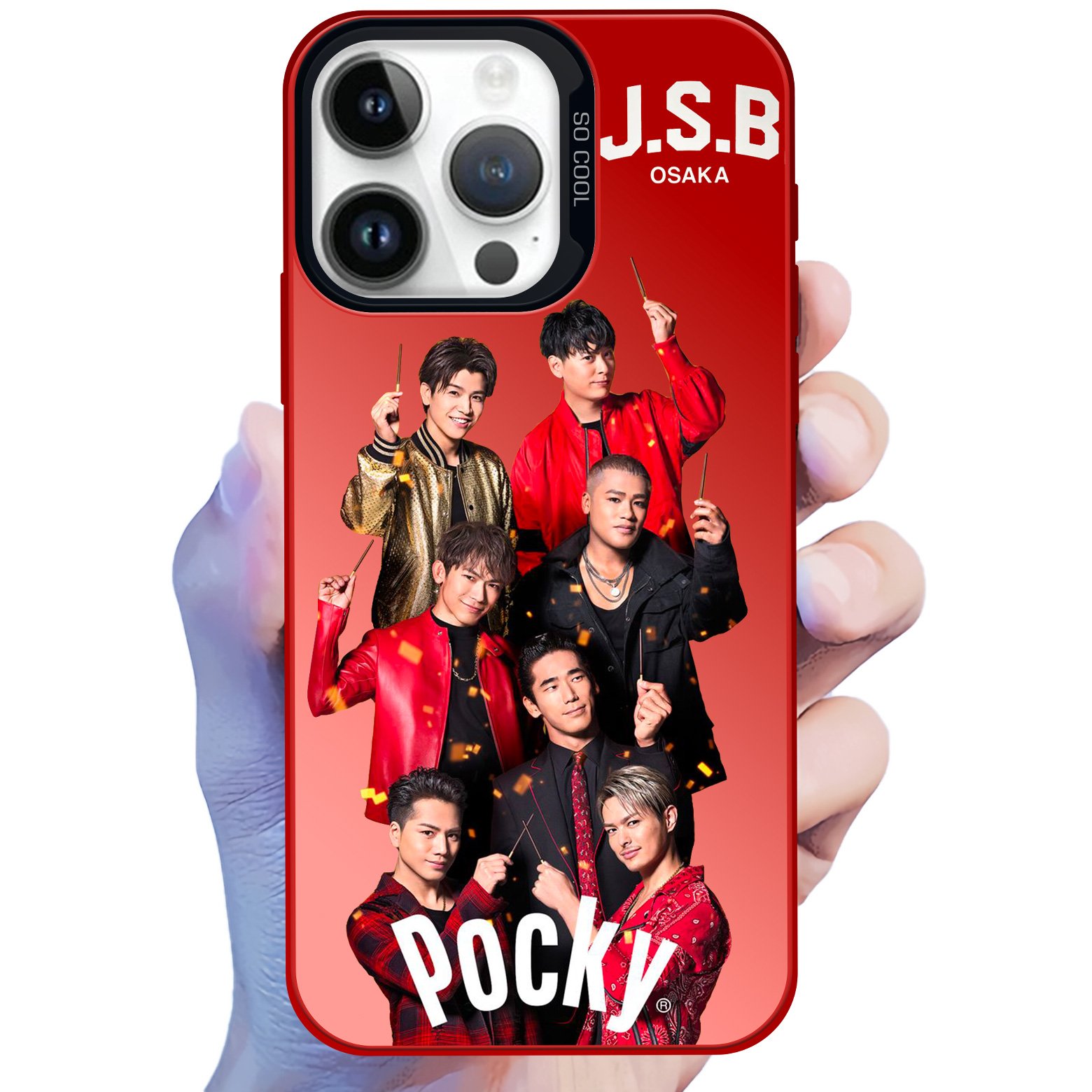 レーザーグラデーションスマートフォンケース-赤【J Soul Brothers/JSB3】