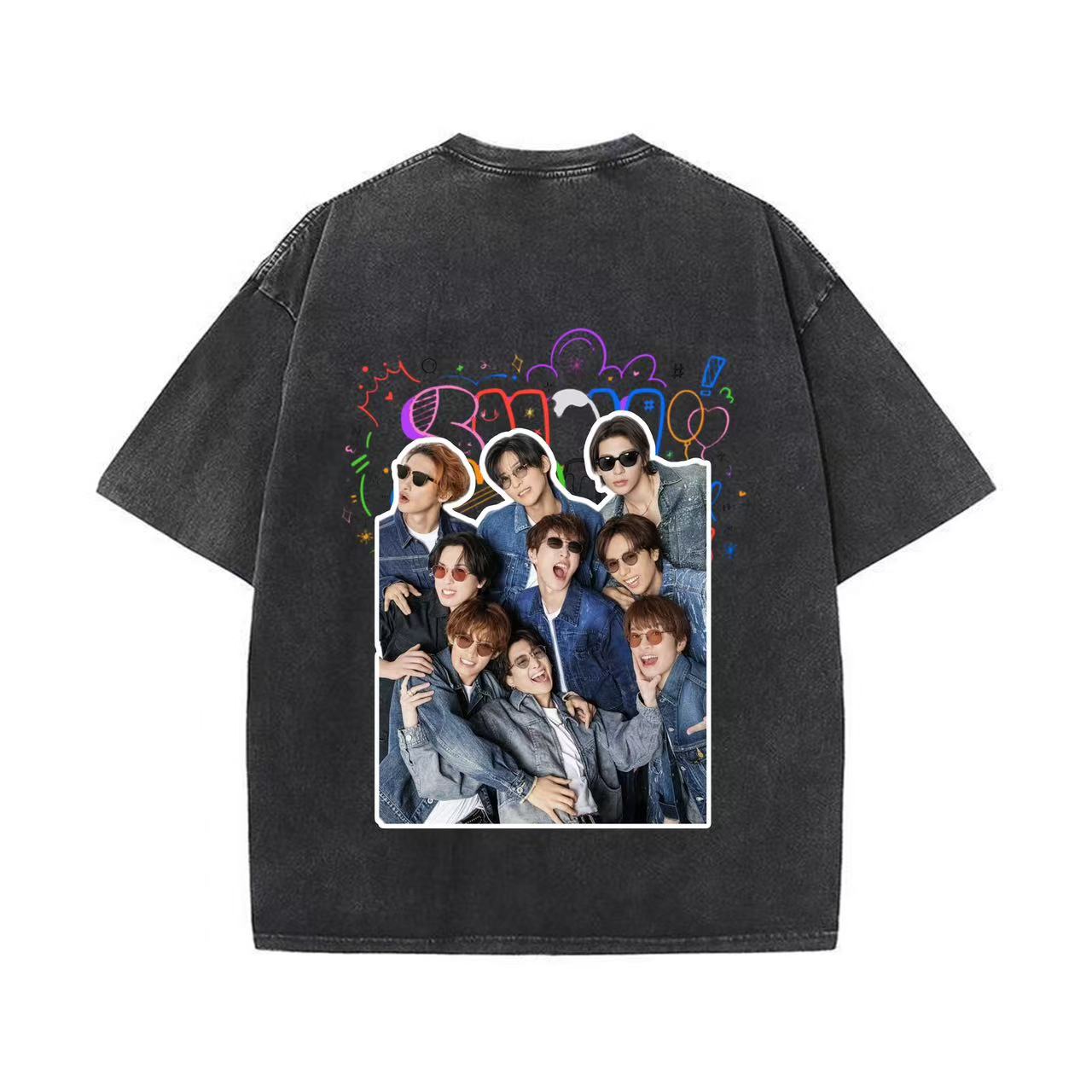 厚手エイジング加工Tシャツ・長袖スウェット【Snowman】