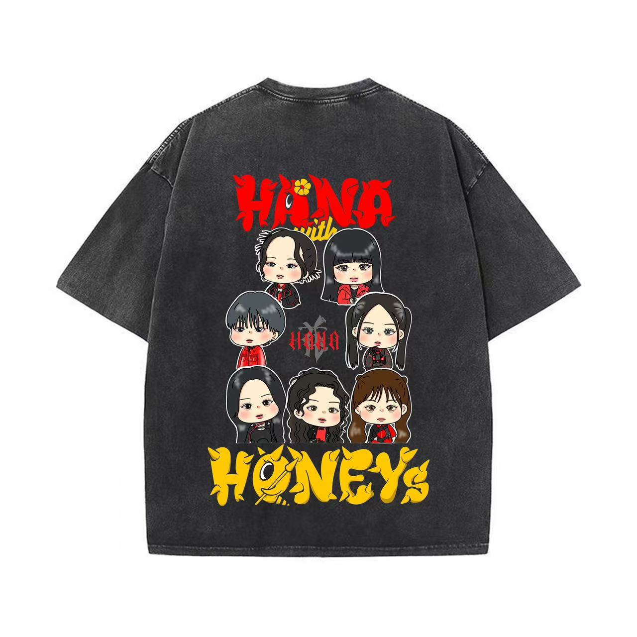 【美品】HANA 黒 Tシャツ XL hana グッズ |厚手エイジング加工Tシャツ・長袖スウェット【HANA