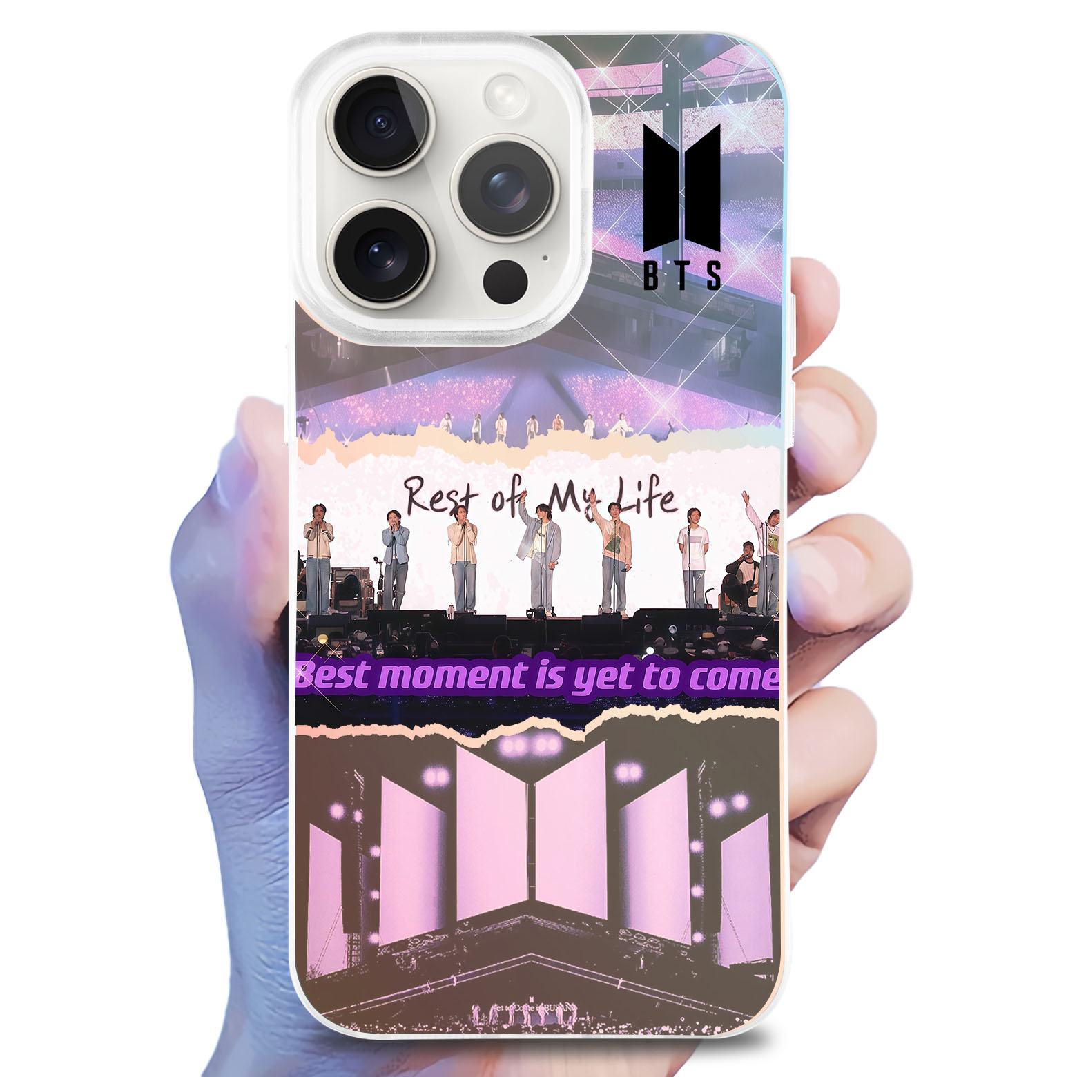 レーザーグラデーションスマートフォンケース【BTS/PERMISSION TO DANCE ON STAGE – LIVE】-YITOTO™推し活がもっと楽しくなる