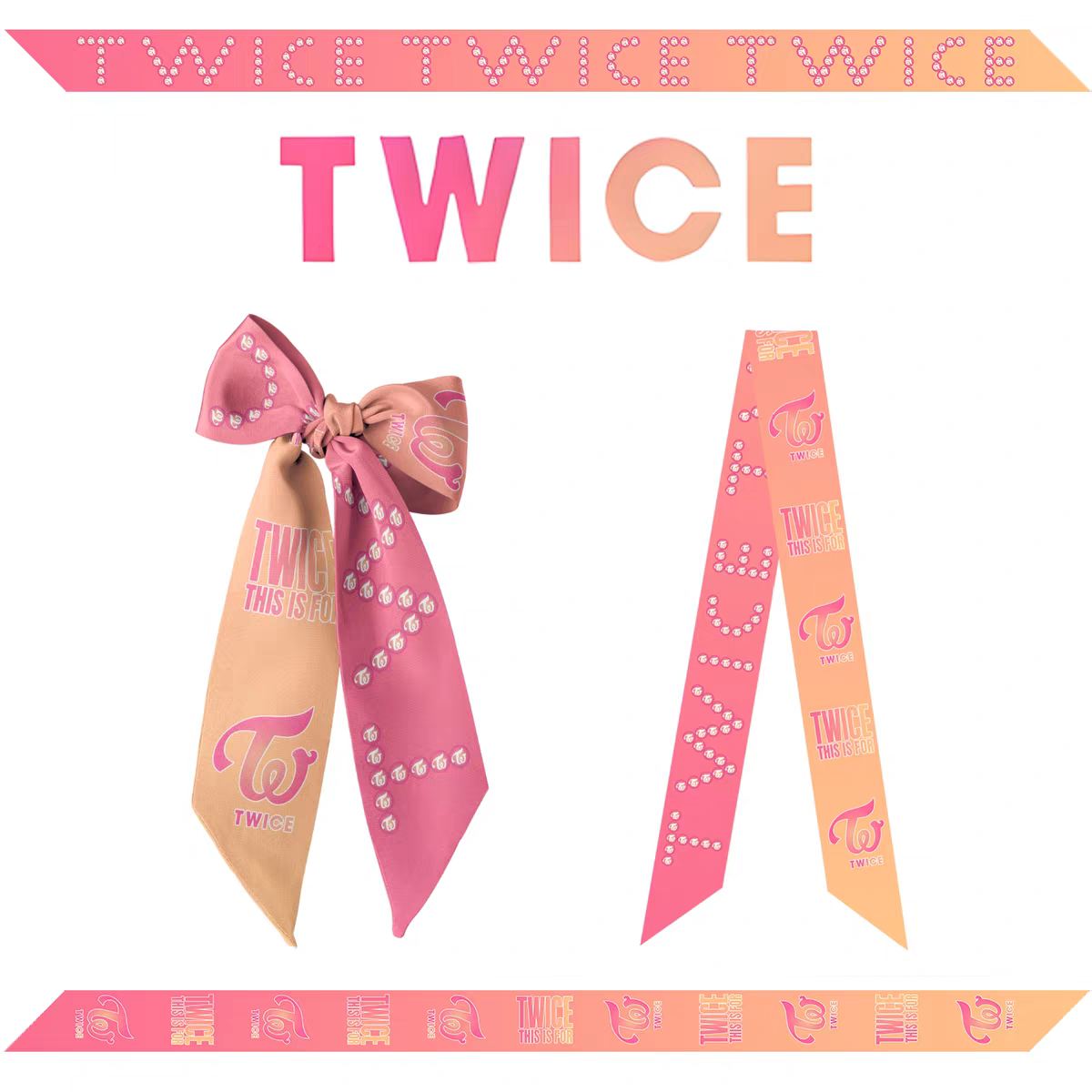 シルク風スカーフ 【TWICE/THIS IS FOR】