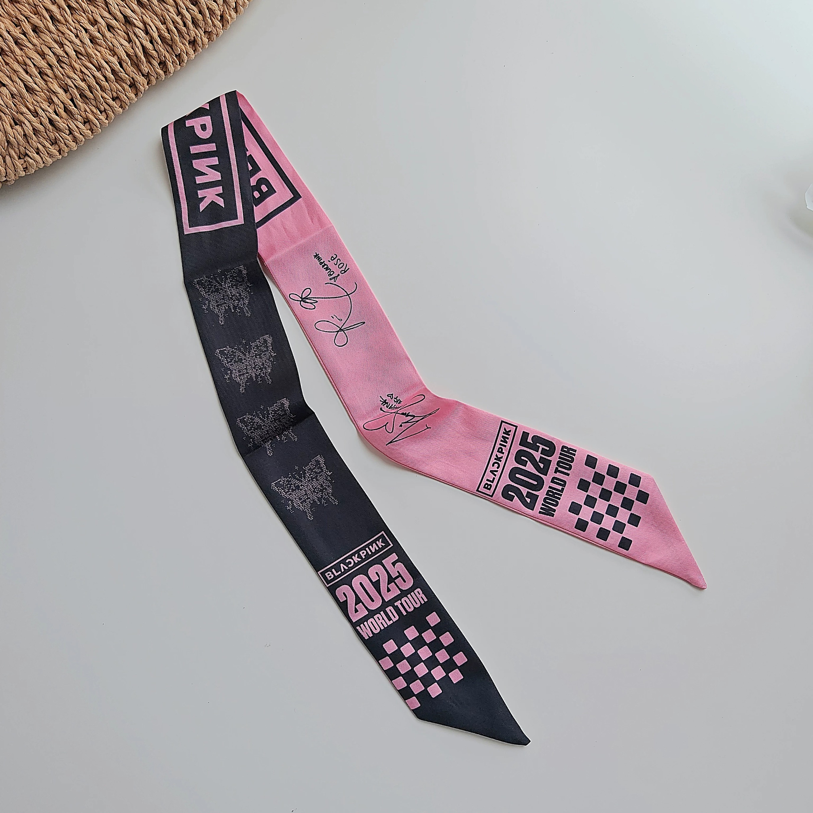 シルク風スカーフ 【BlackPink】