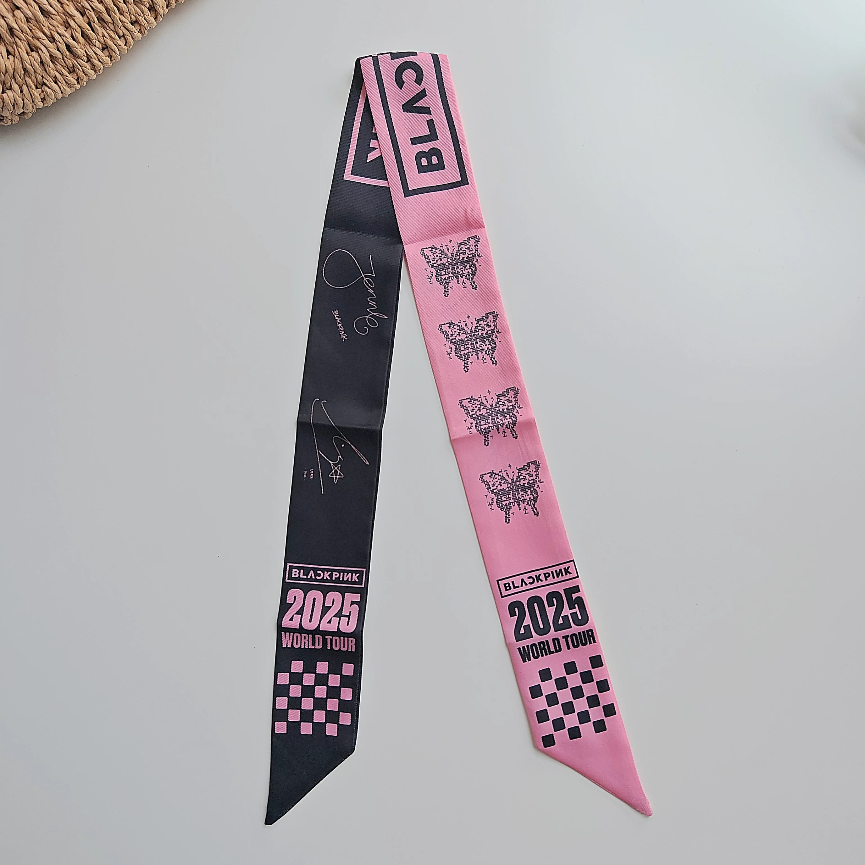 シルク風スカーフ 【BlackPink】