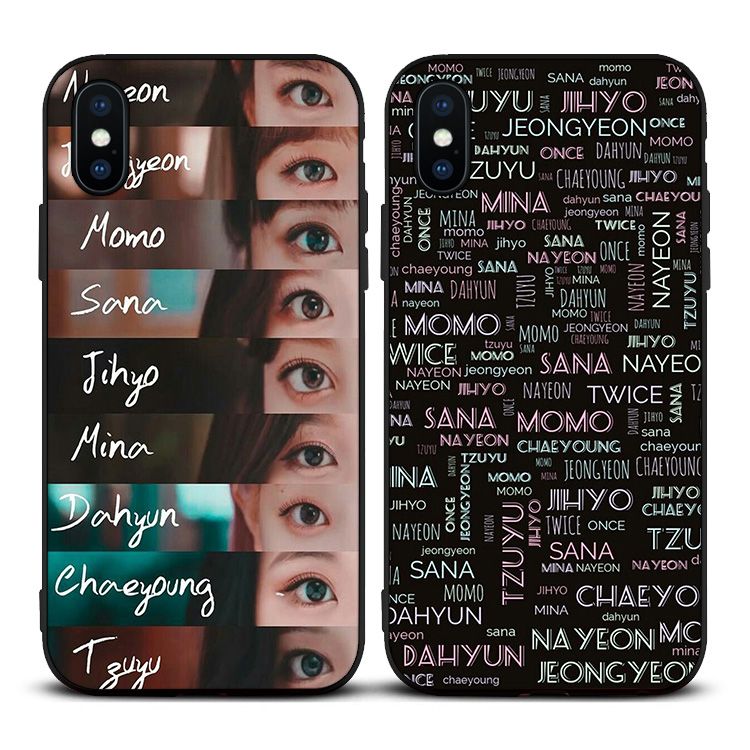 レーザーグラデーションスマートフォンケース-黒【TWICE/ENEMY】-B