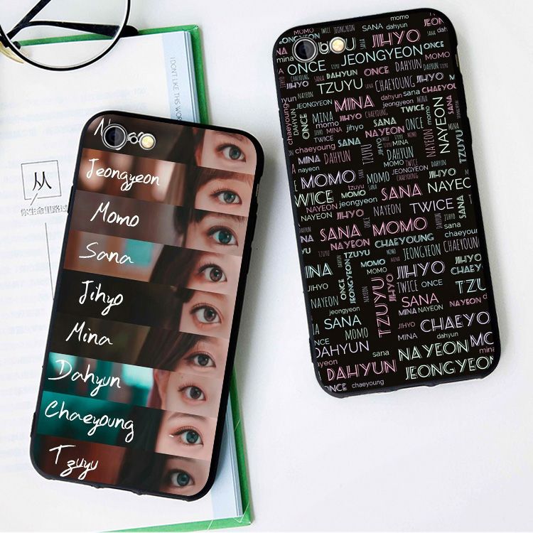 レーザーグラデーションスマートフォンケース-黒【TWICE/ENEMY】-B