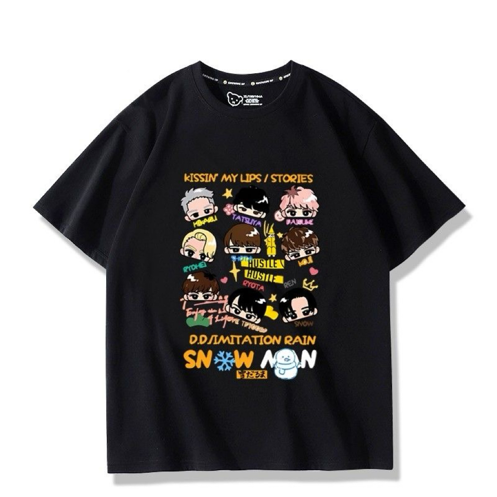 厚手エイジング加工Tシャツ・長袖スウェット【SnowMan】-B