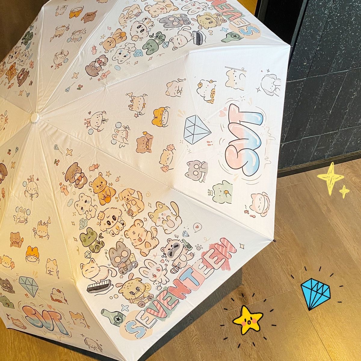 全自動開閉折りたたみ傘【SEVENTEEN】