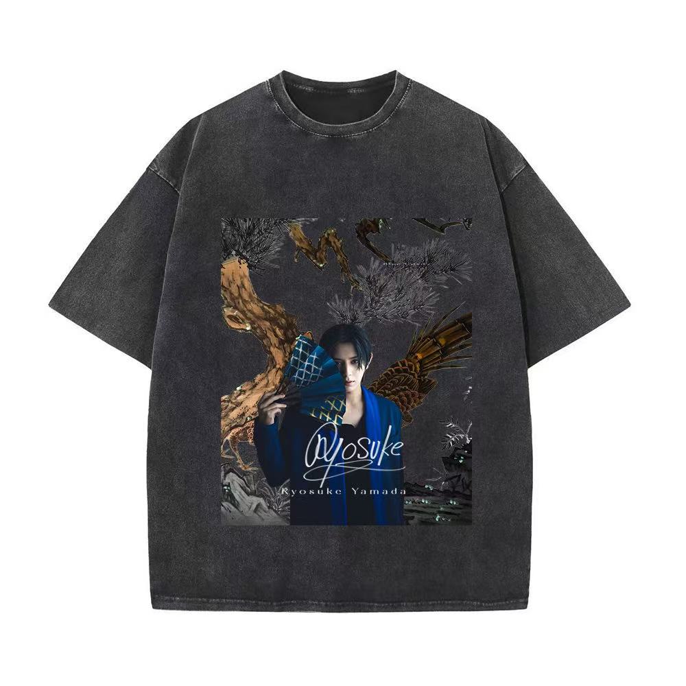 厚手エイジング加工Tシャツ・長袖スウェット【山田涼介Ryosuke Yamada/Blue Noise】