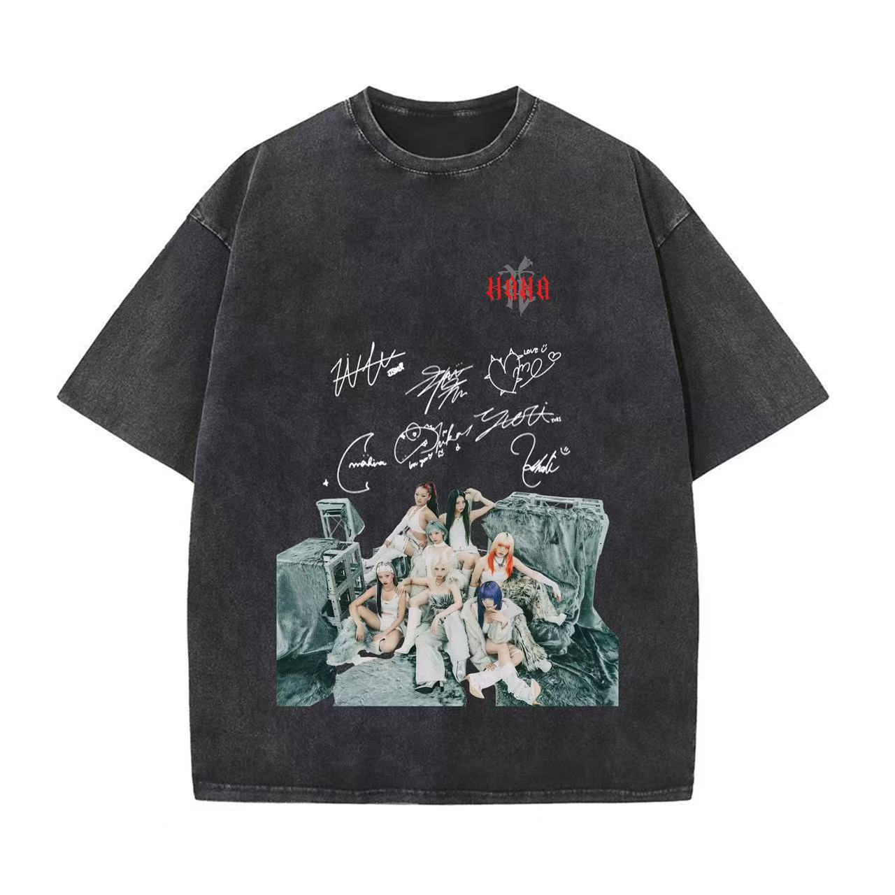 厚手エイジング加工Tシャツ・長袖スウェット【HANA/NON STOP】