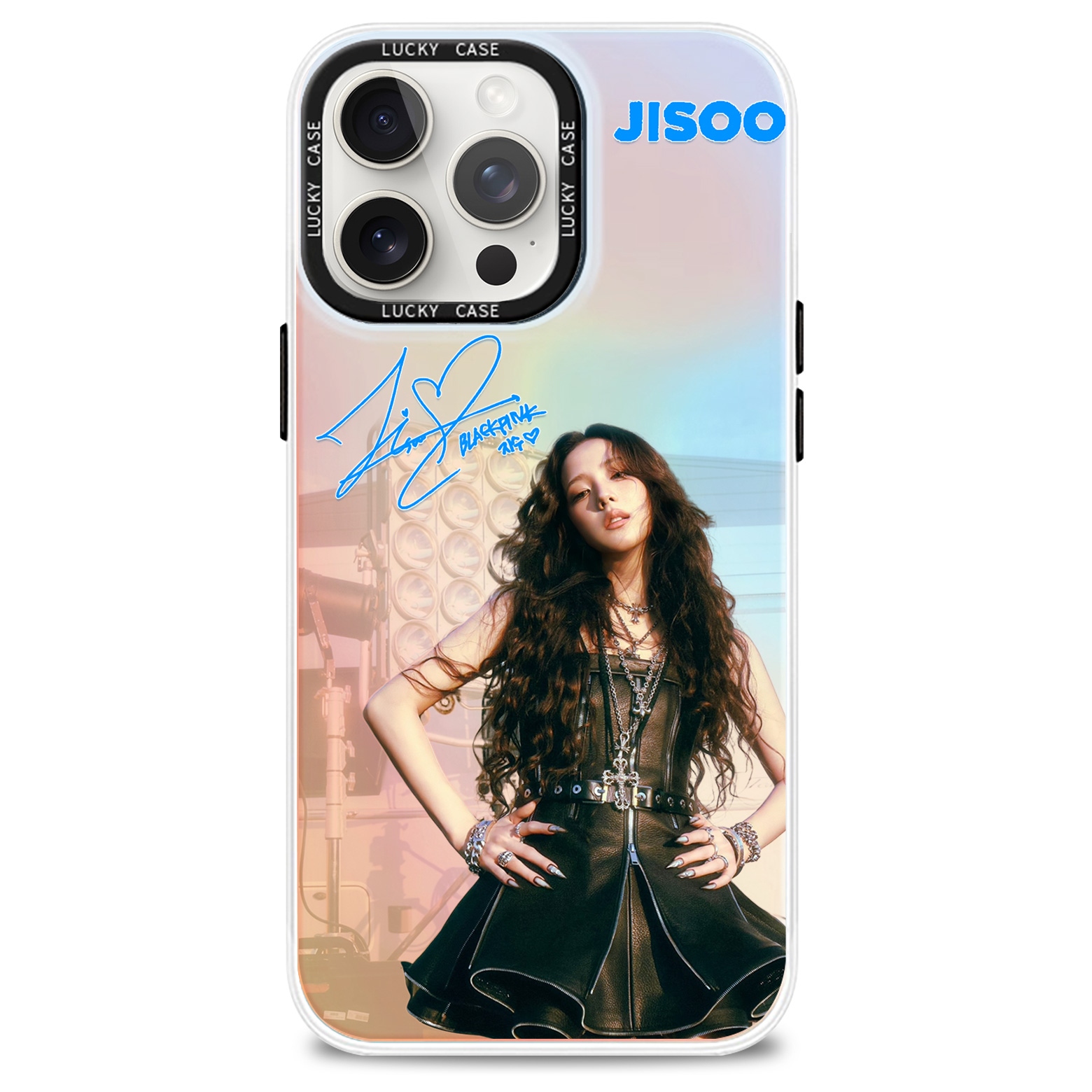 レーザーグラデーションスマートフォンケース-B【JISOO/AMORTAGE】