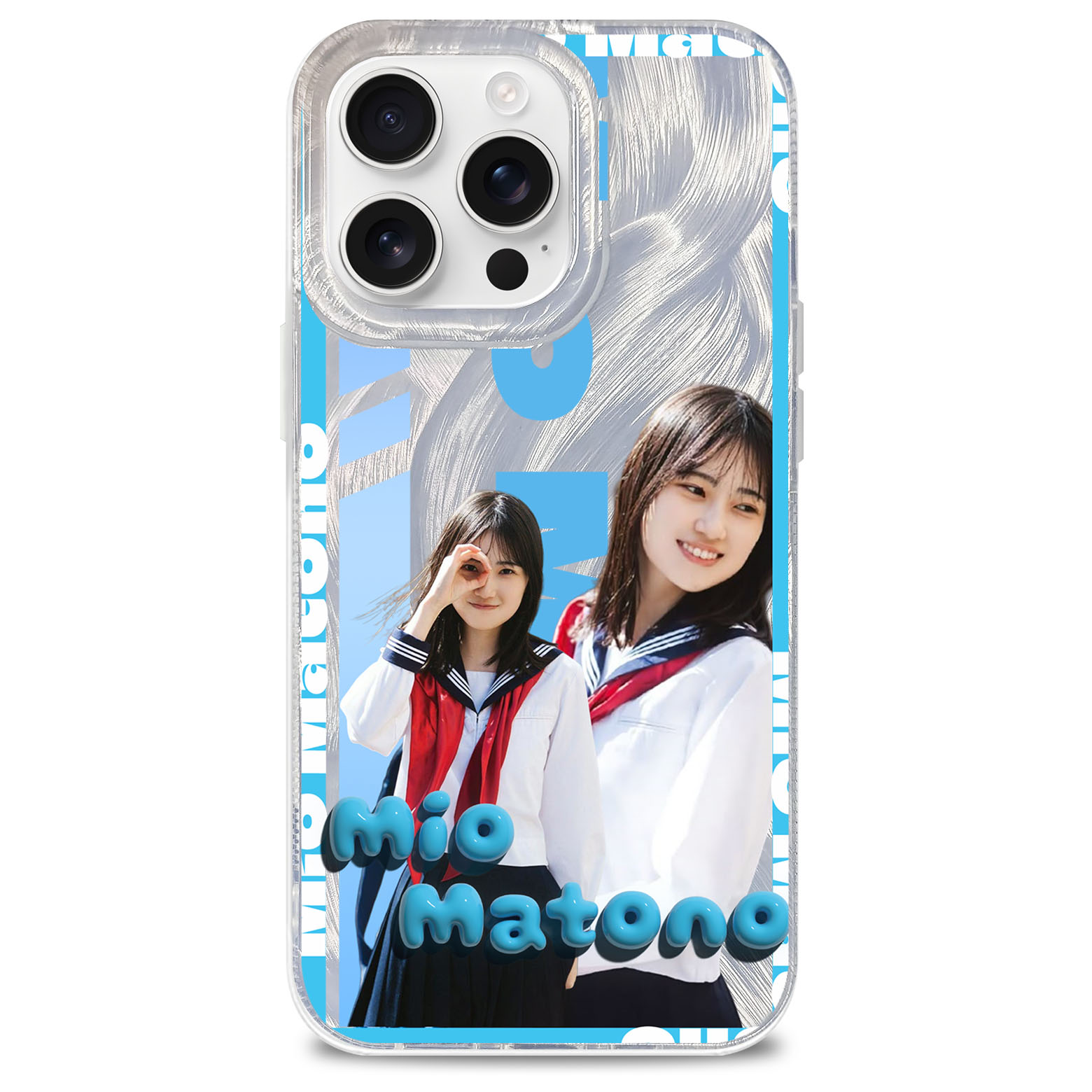 フェザーテクスチャーレーザーグラデーションスマートフォンケース【的野美青/櫻坂46】-YITOTO™推し活がもっと楽しくなる