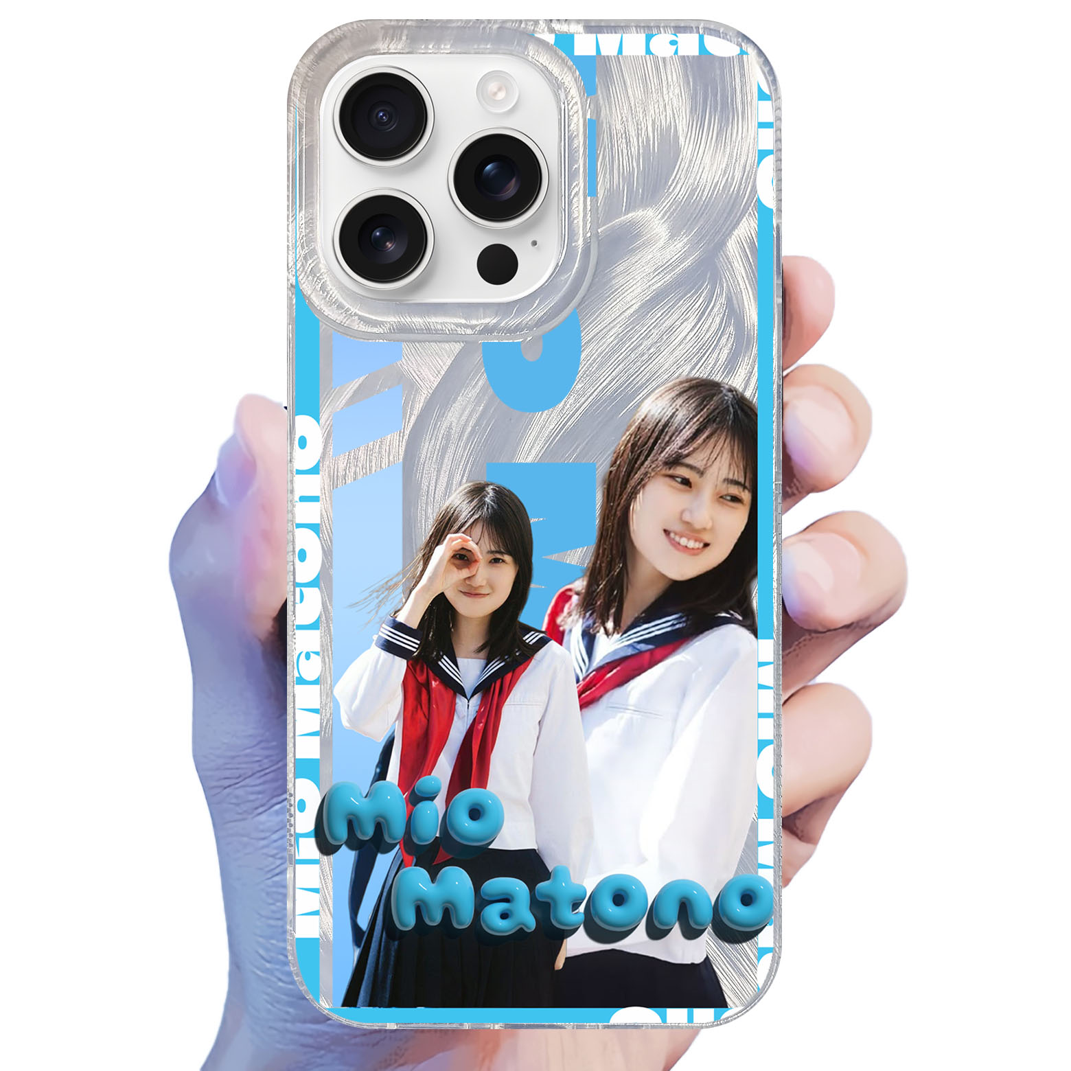 フェザーテクスチャーレーザーグラデーションスマートフォンケース【的野美青/櫻坂46】-YITOTO™推し活がもっと楽しくなる