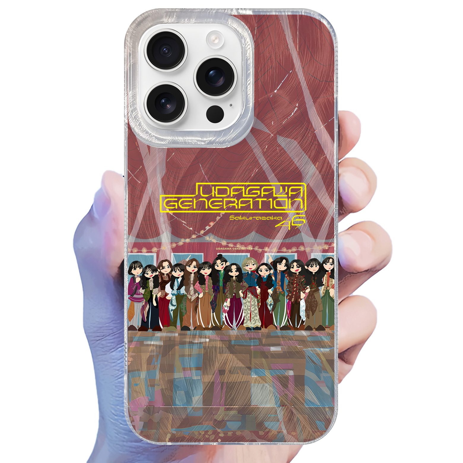 フェザーテクスチャーレーザーグラデーションスマートフォンケース【櫻坂46/UDAGAWA GENERATION】