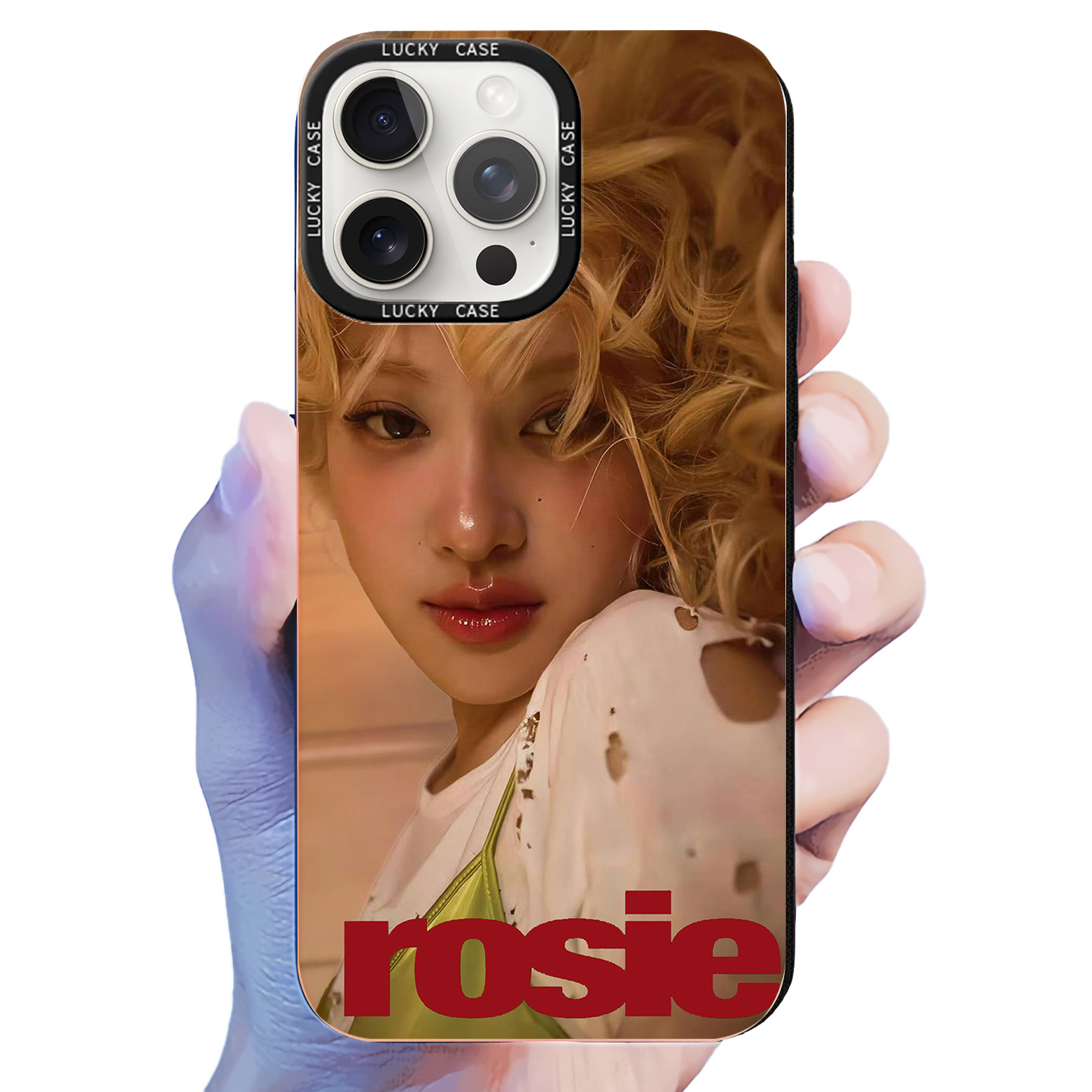 レーザーグラデーションスマートフォンケース【ROSE/rosie】