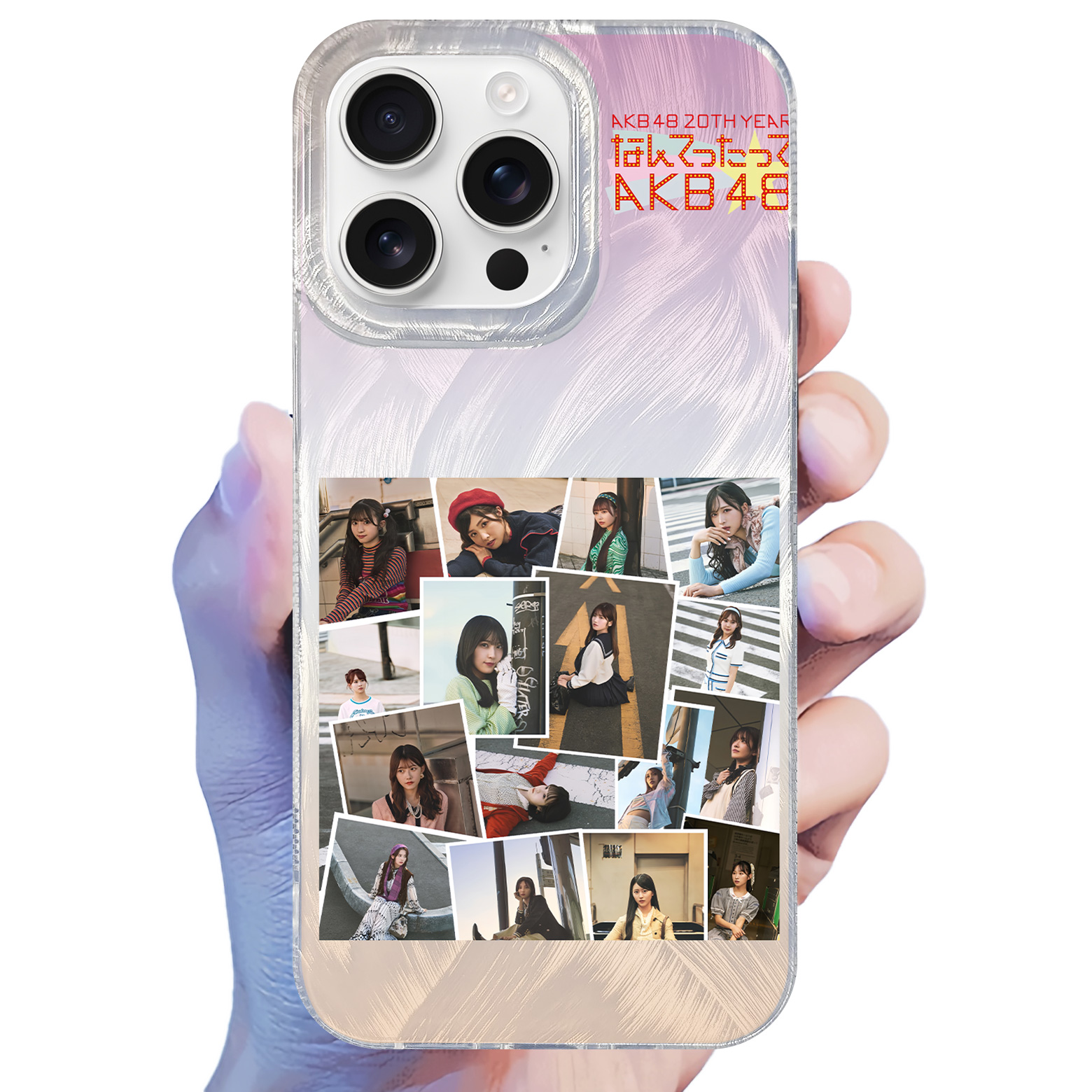 フェザーテクスチャーレーザーグラデーションスマートフォンケース【AKB48/なんてったってAKB48】