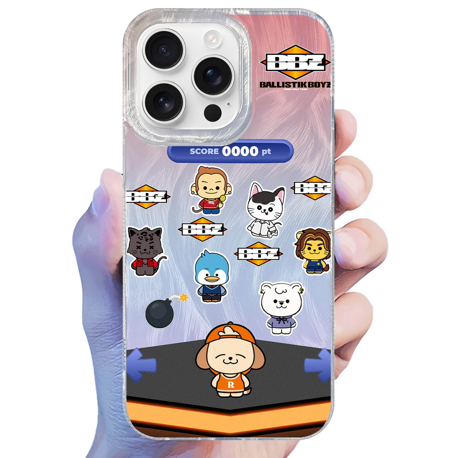 フェザーテクスチャーレーザーグラデーションスマートフォンケース【BALLISTIK BOYZ/SAY IT】