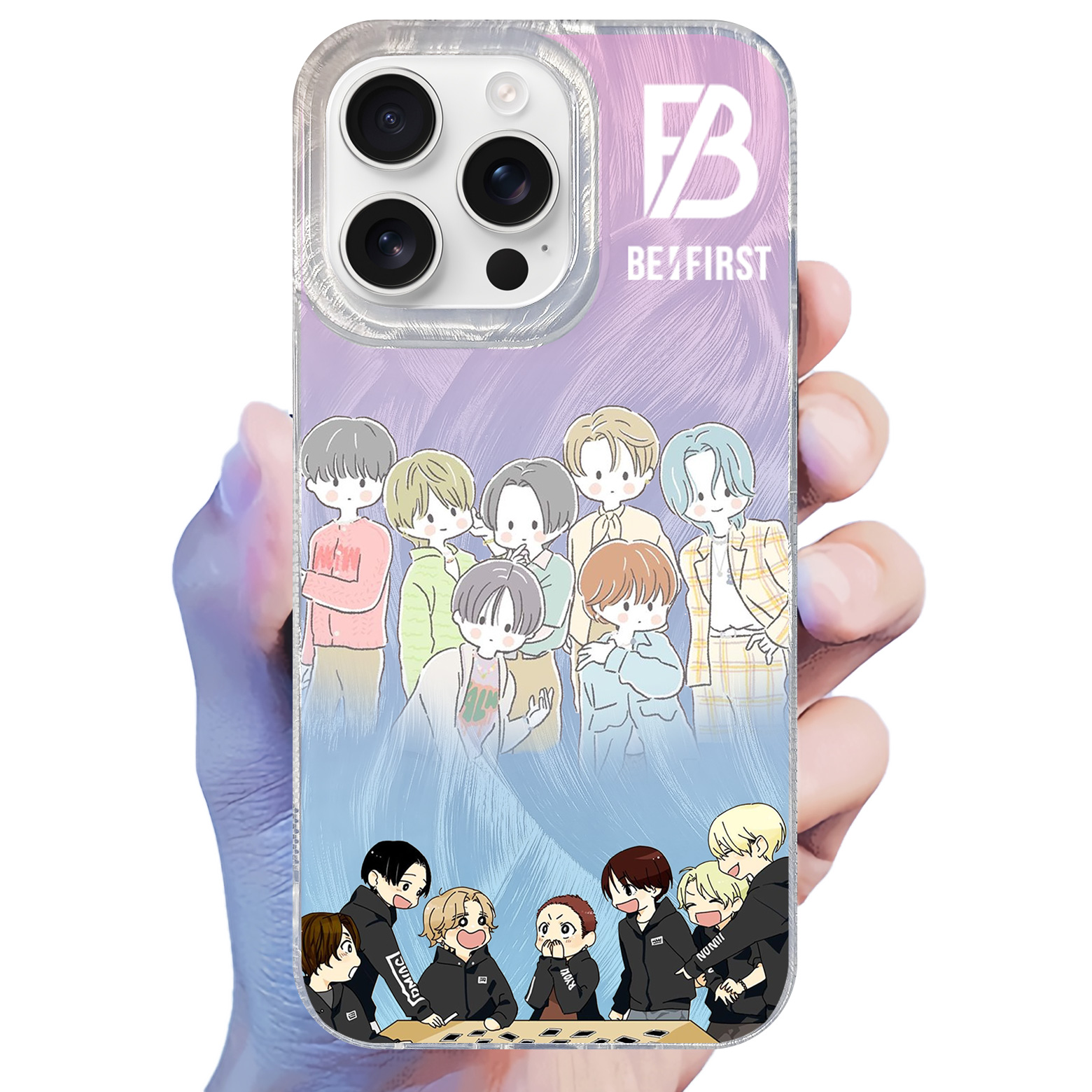 フェザーテクスチャーレーザーグラデーションスマートフォンケース【BE:FIRST/Sailing】