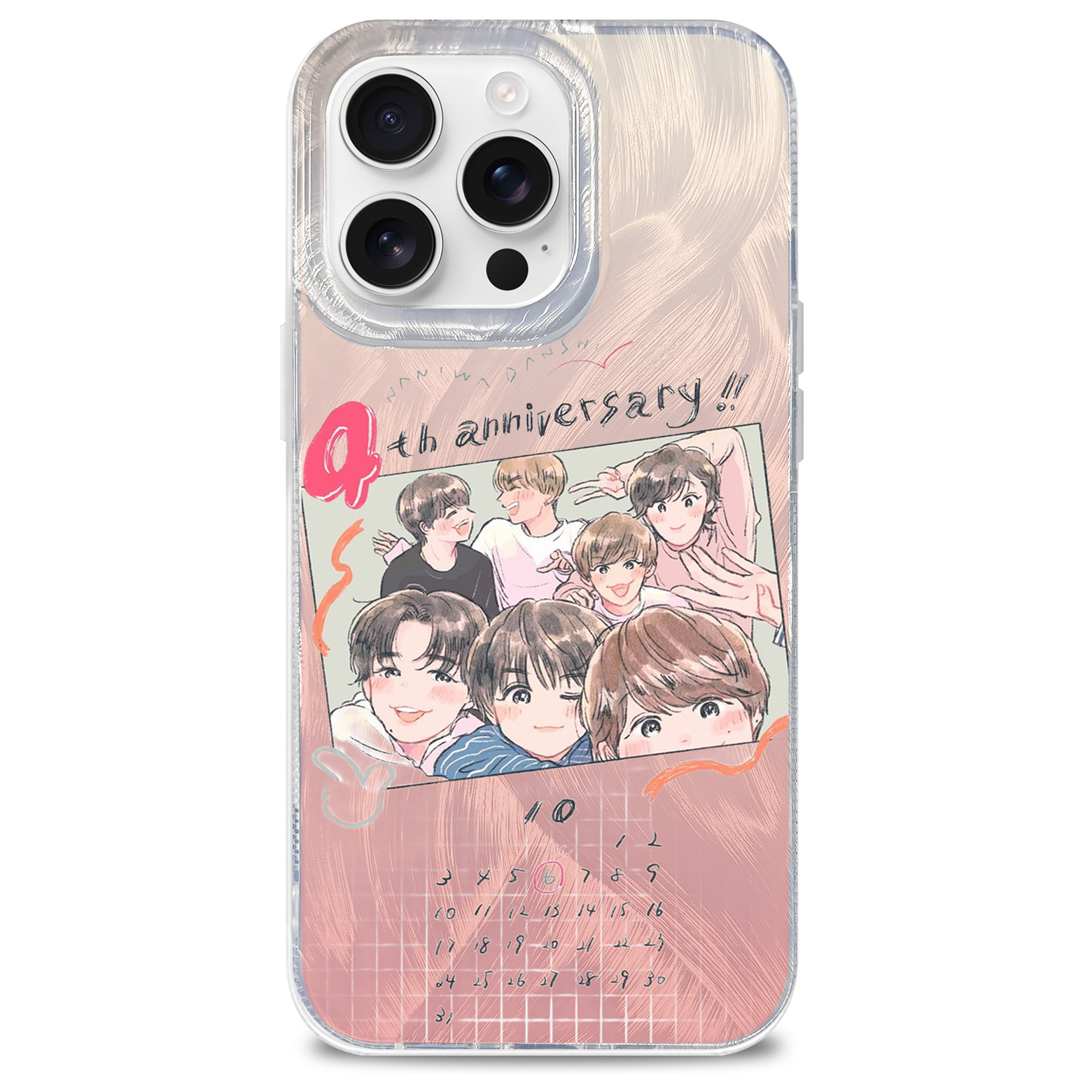 フェザーテクスチャーレーザーグラデーションスマートフォンケース【なにわ男子/Doki it】