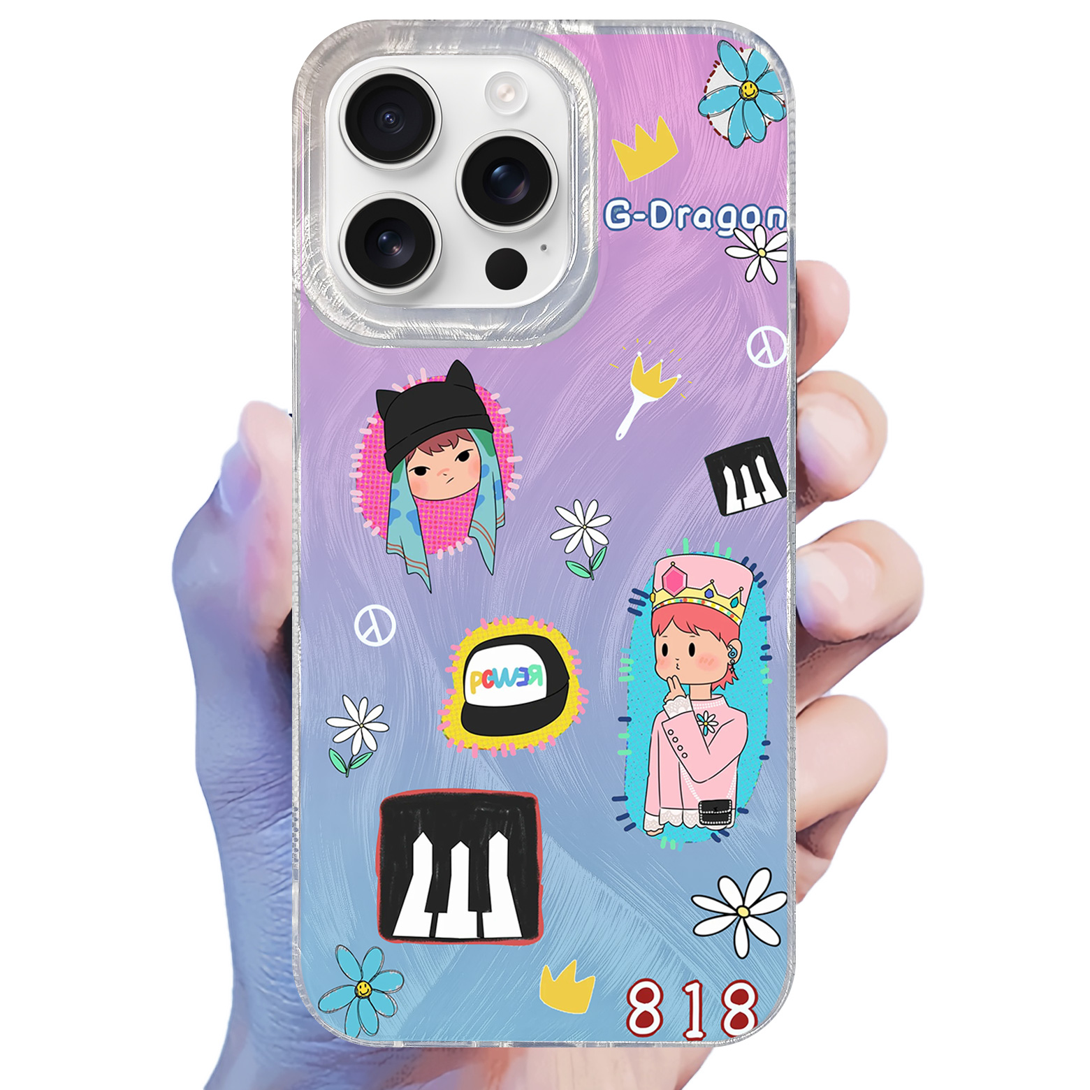 フェザーテクスチャーレーザーグラデーションスマートフォンケース【G-DRAGON/HOME SWEET HOME】