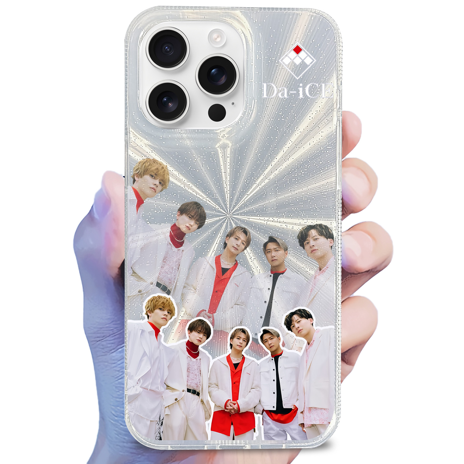 オーロラレーザーグラデーションスマートフォンケース【Da-iCE/オレンジユース】