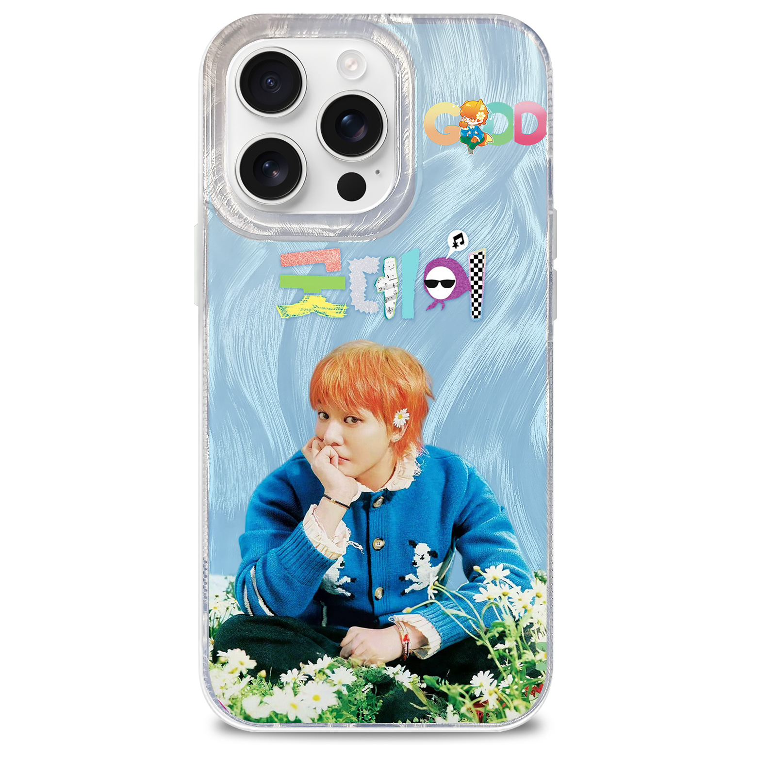 フェザーテクスチャーレーザーグラデーションスマートフォンケース【G-DRAGON/Übermensch】