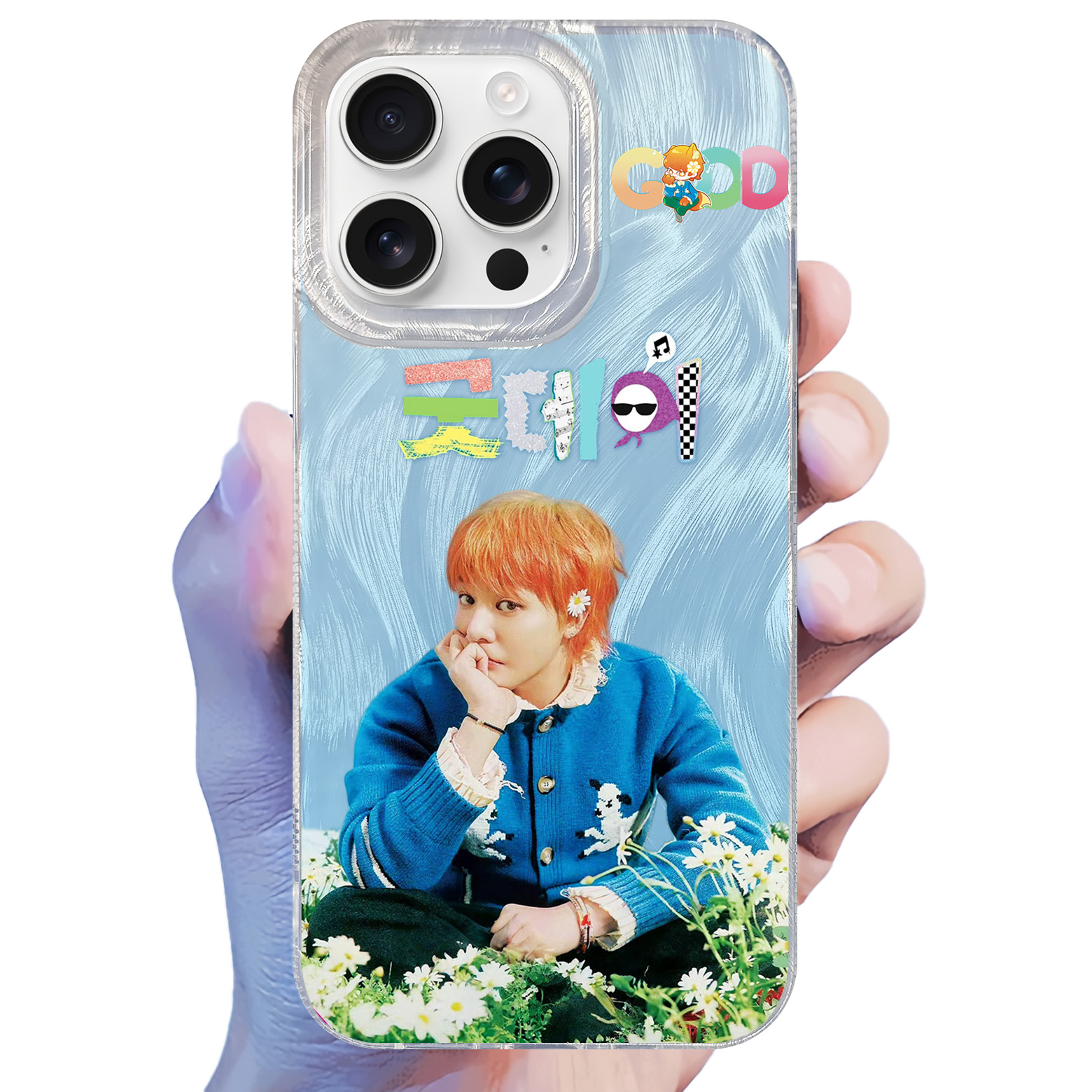 フェザーテクスチャーレーザーグラデーションスマートフォンケース【G-DRAGON/Übermensch】