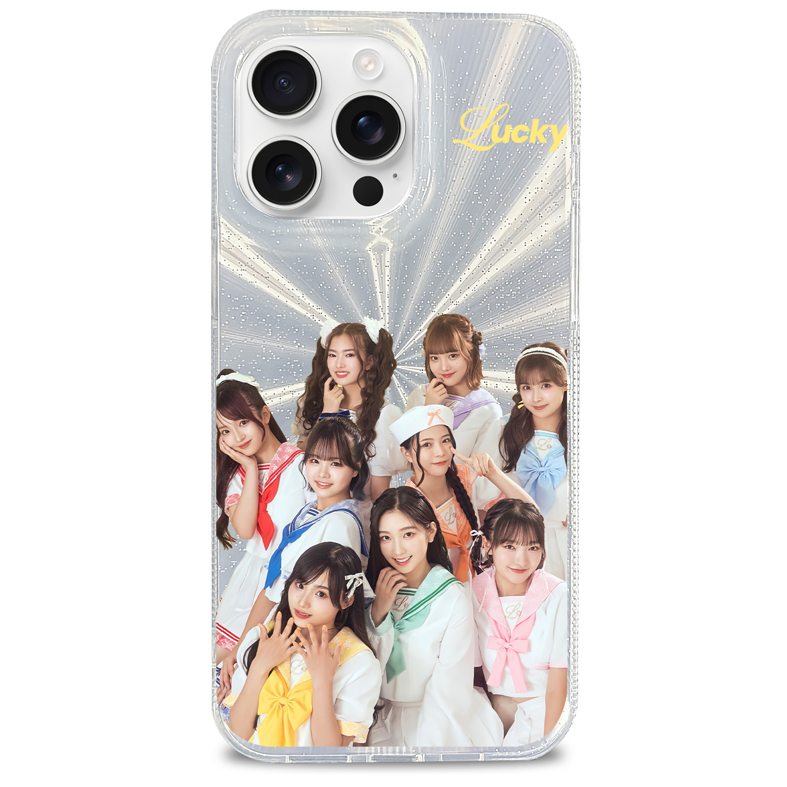 オーロラレーザーグラデーションスマートフォンケース【Lucky2/CLOVER】