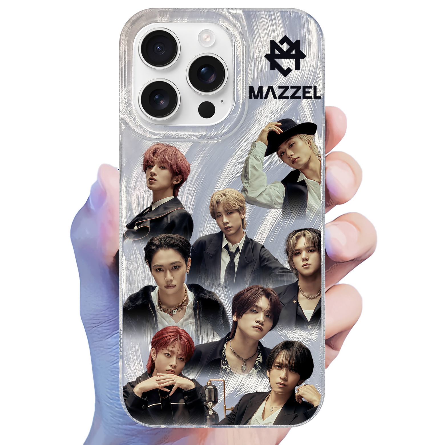 フェザーテクスチャーレーザーグラデーションスマートフォンケース【Mazzel/J.O.K.E.R.】