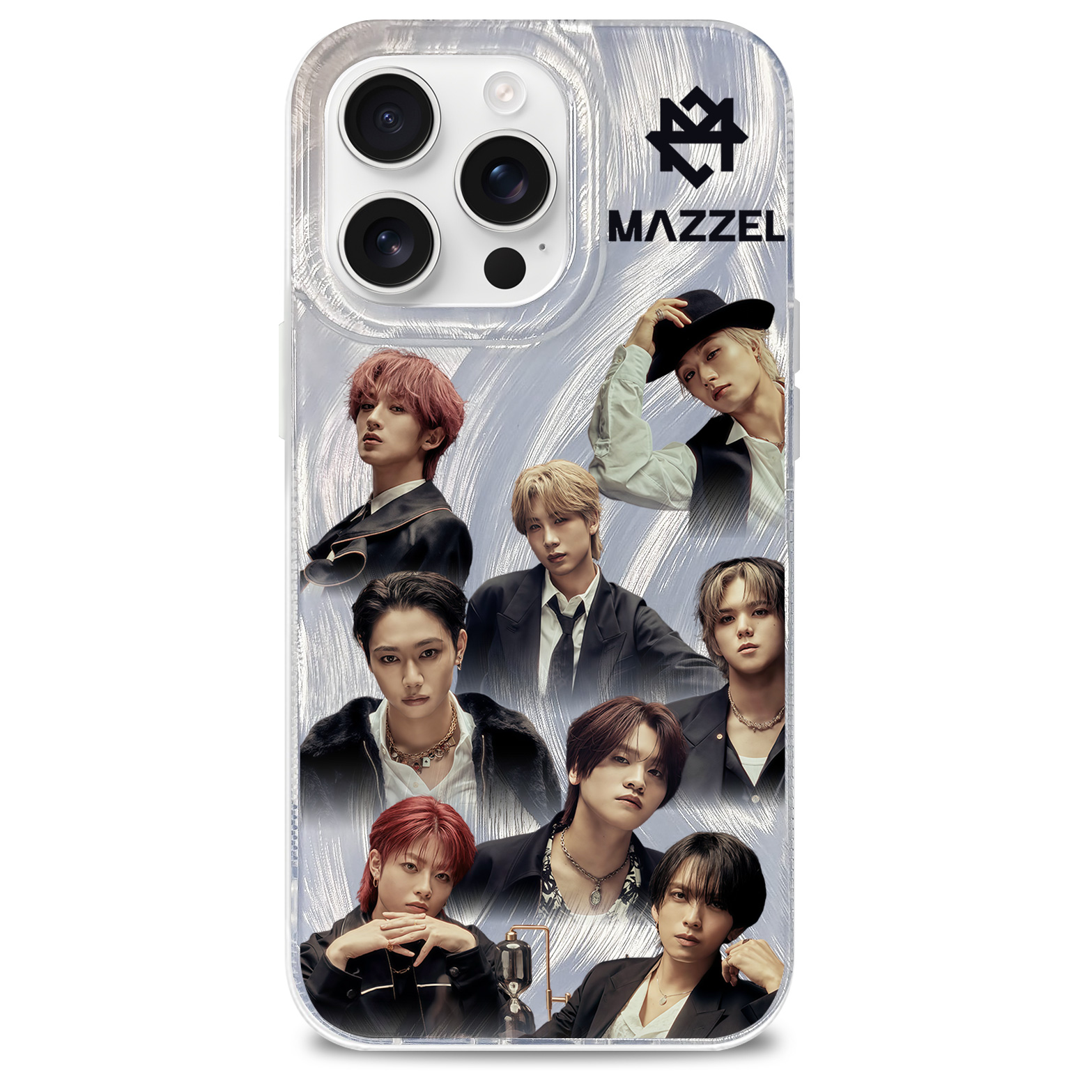 フェザーテクスチャーレーザーグラデーションスマートフォンケース【MAZZEL/J.O.K.E.R.】