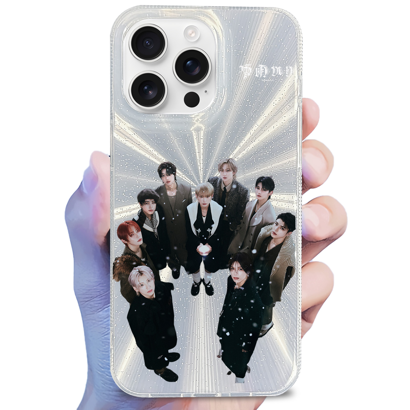 オーロラレーザーグラデーションスマートフォンケース【&TEAM/雪明かり】