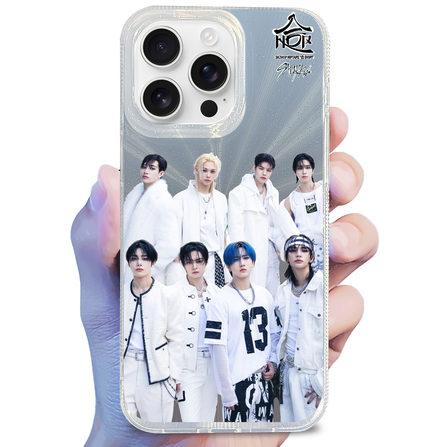 オーロラレーザーグラデーションスマートフォンケース【StrayKids/合 (HOP)】