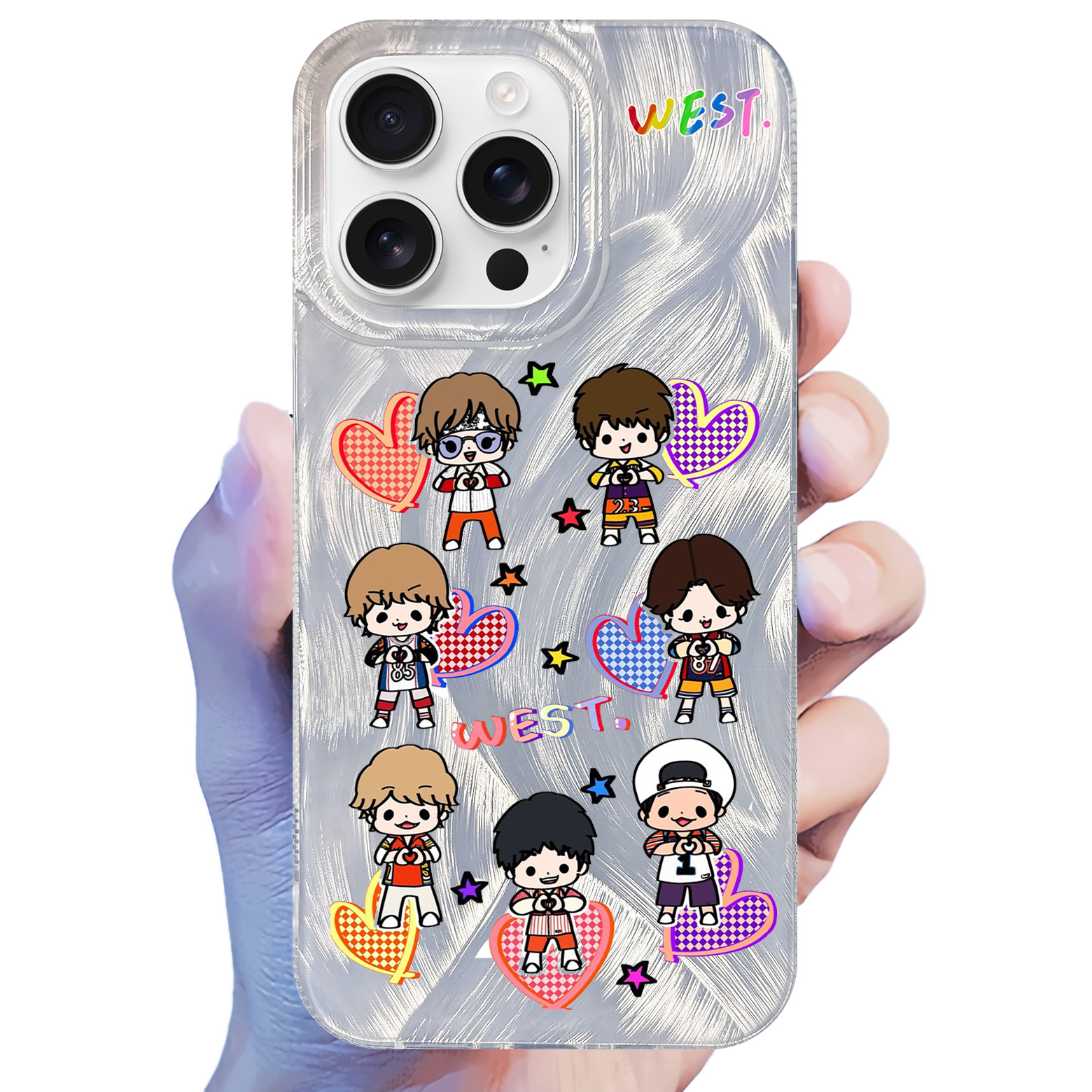 フェザーテクスチャーレーザーグラデーションスマートフォンケース【WEST./AWARD】