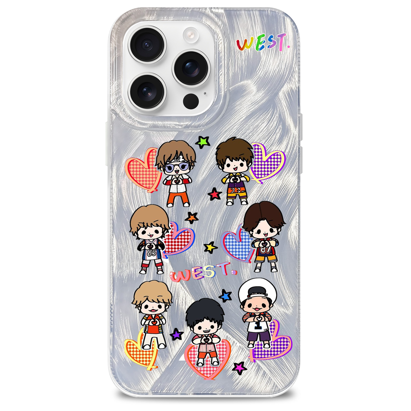 フェザーテクスチャーレーザーグラデーションスマートフォンケース【WEST./AWARD】