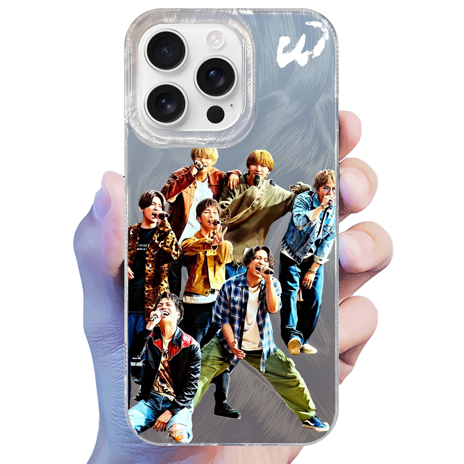 フェザーテクスチャーレーザーグラデーションスマートフォンケース【WEST./AWARD】