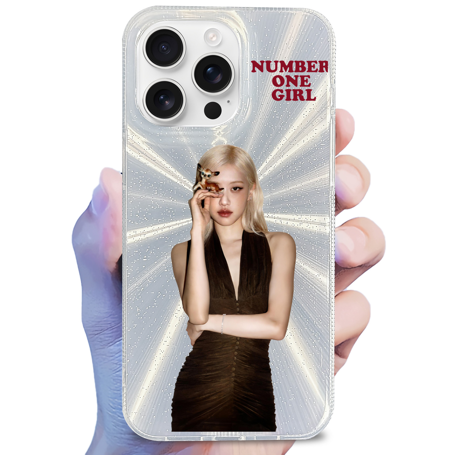 オーロラレーザーグラデーションスマートフォンケース【ROSE/rosie】