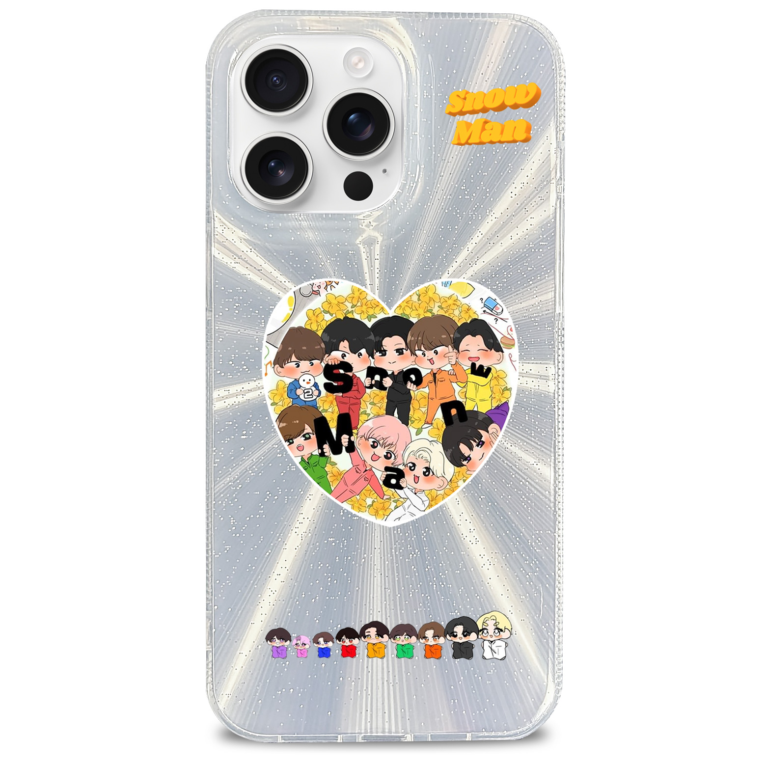 オーロラレーザーグラデーションスマートフォンケース【SnowMan】