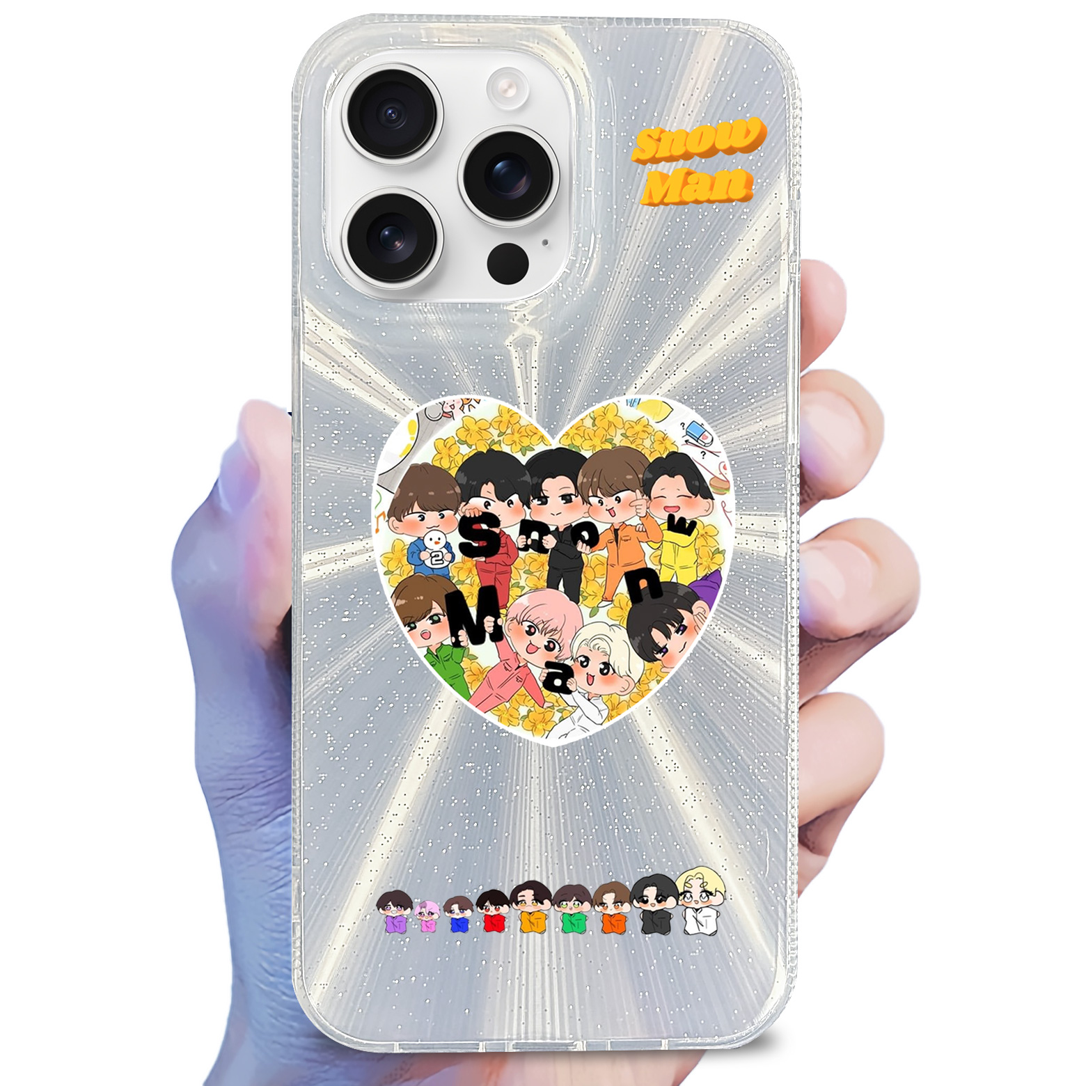 オーロラレーザーグラデーションスマートフォンケース【SnowMan