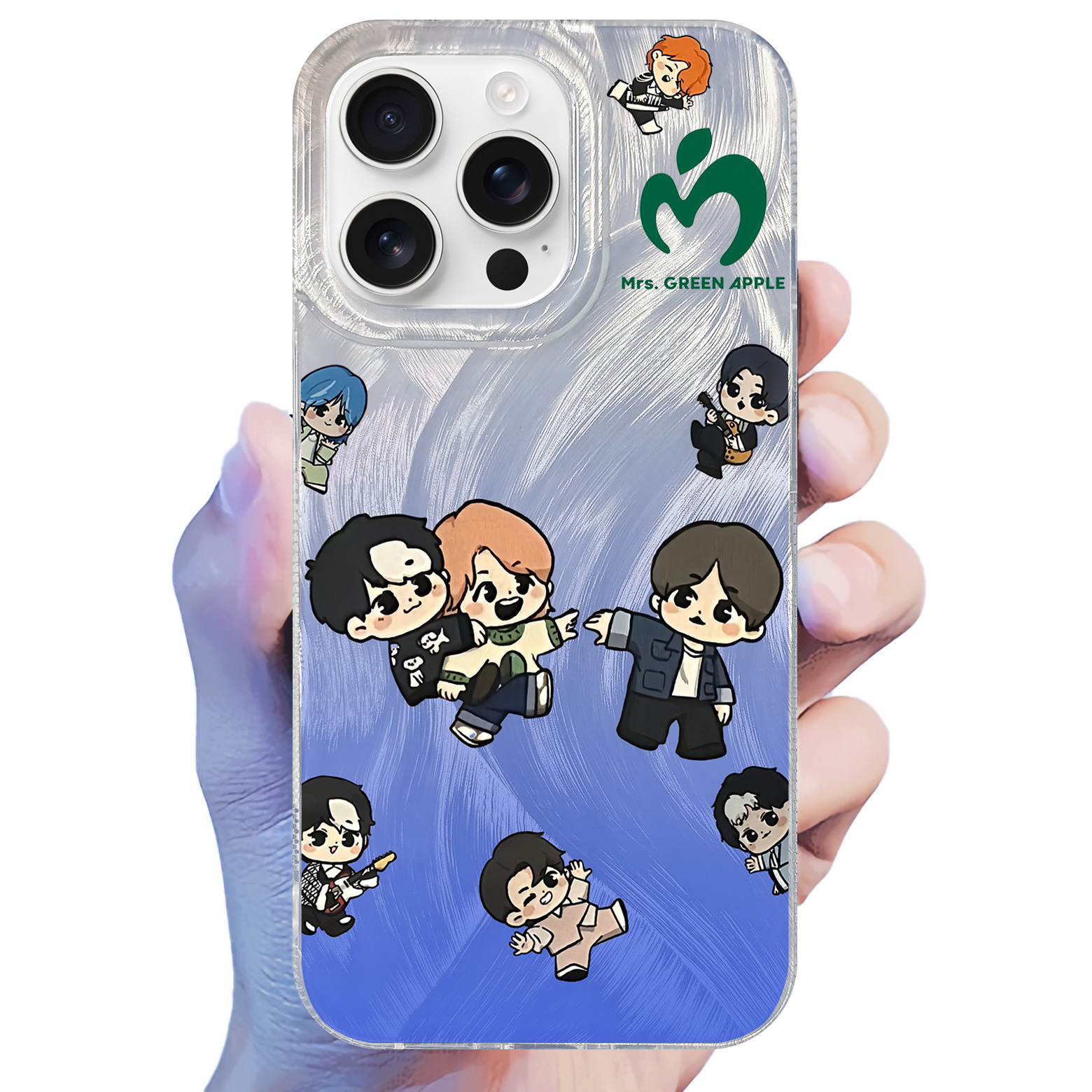 フェザーテクスチャーレーザーグラデーションスマートフォンケース【MrsGREENAPPLE】