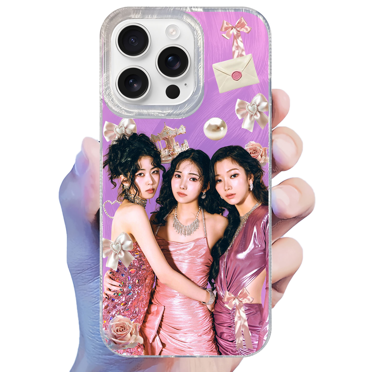 フェザーテクスチャーレーザーグラデーションスマートフォンケース【IS:SUE/EXTREME DIAMOND】-YITOTO™推し活がもっと楽しくなる