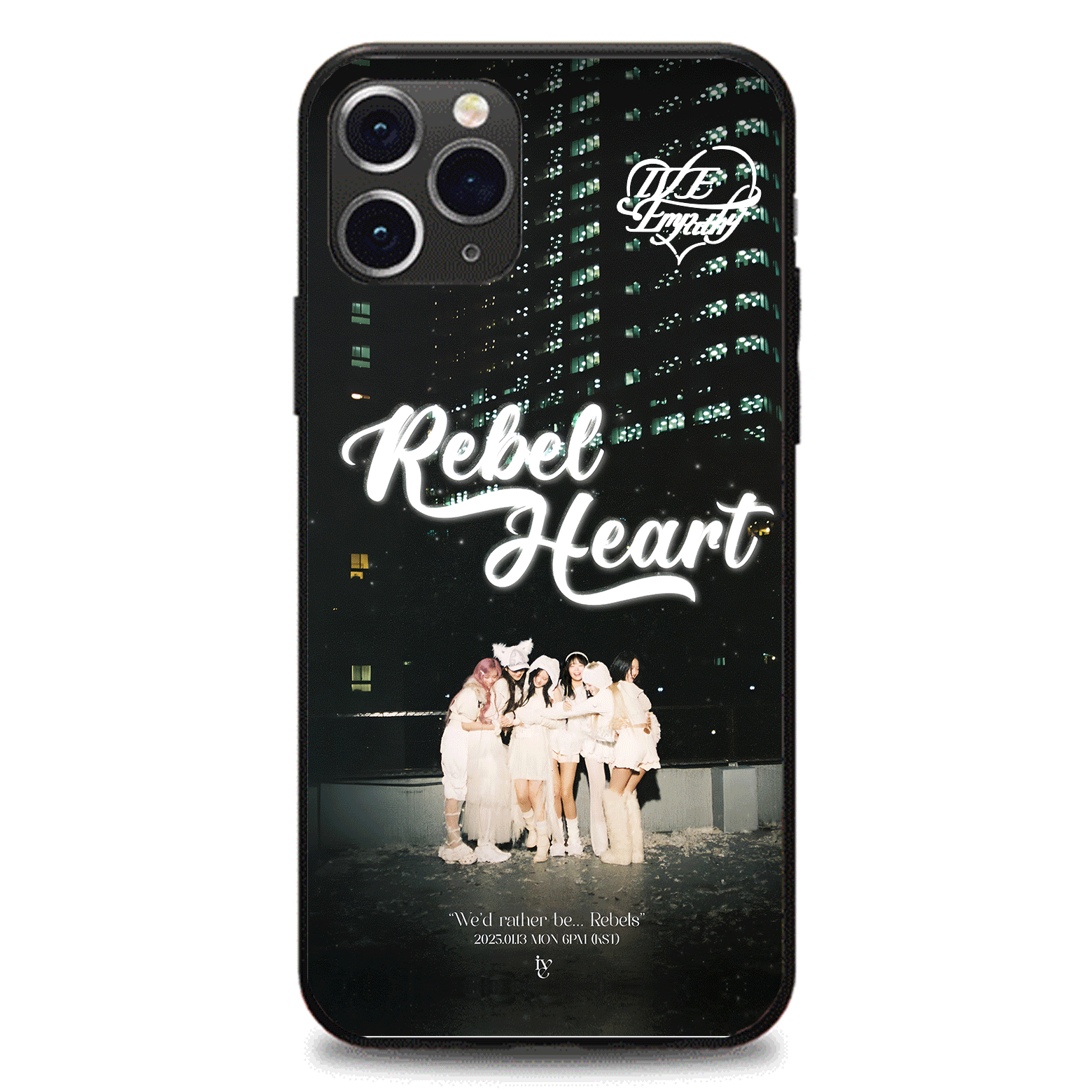発光するスマートフォンケース 【IVE/RebelHeart】