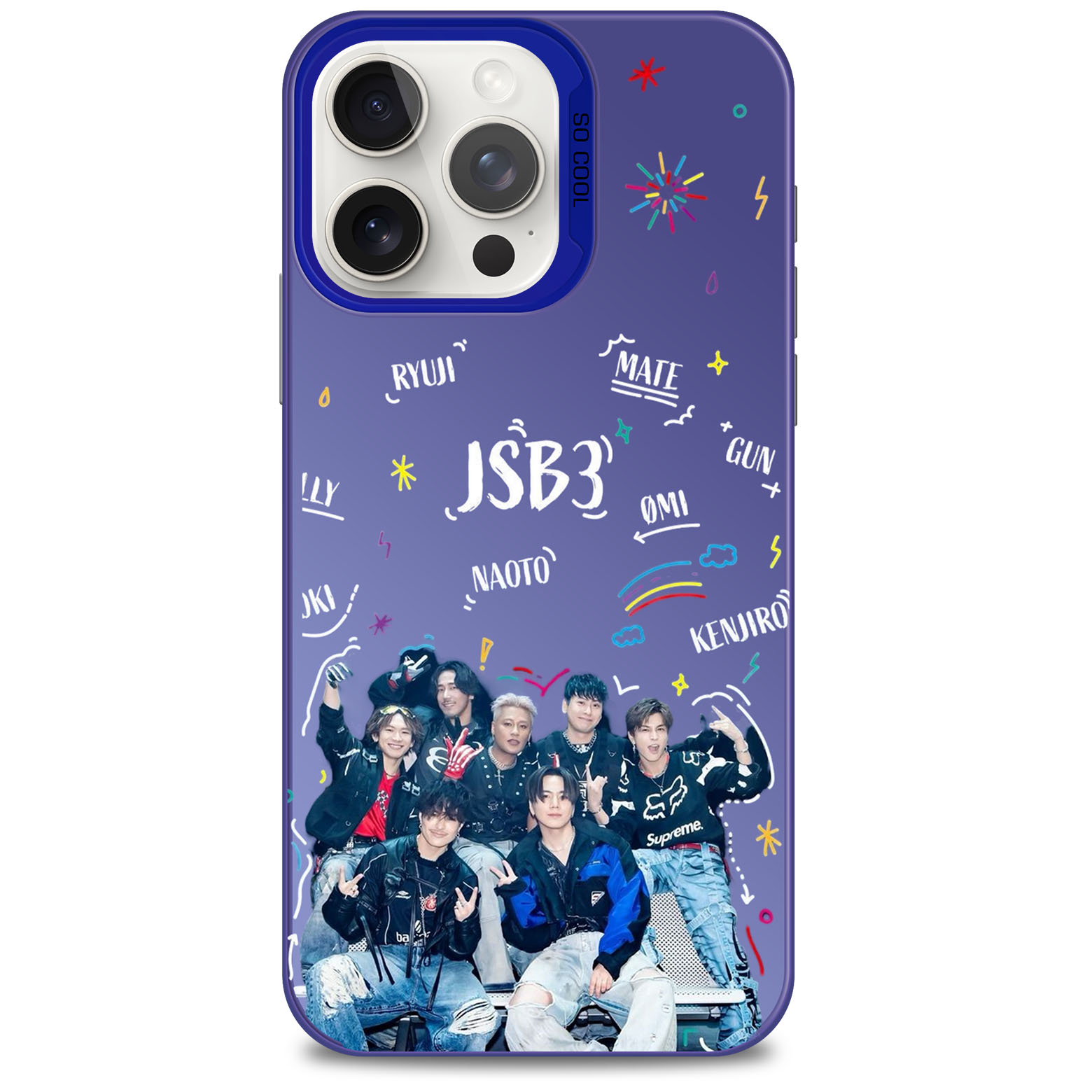 レーザーグラデーションスマートフォンケース-青【三代目J Soul Brothers/ICE BREAKER】-YITOTO™推し活がもっと楽しくなる