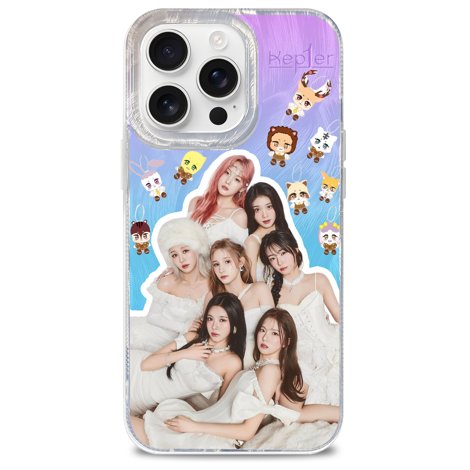 フェザーテクスチャーレーザーグラデーションスマートフォンケース【Kep1er/AGAINST THE WORLD】-YITOTO™推し活がもっと楽しくなる