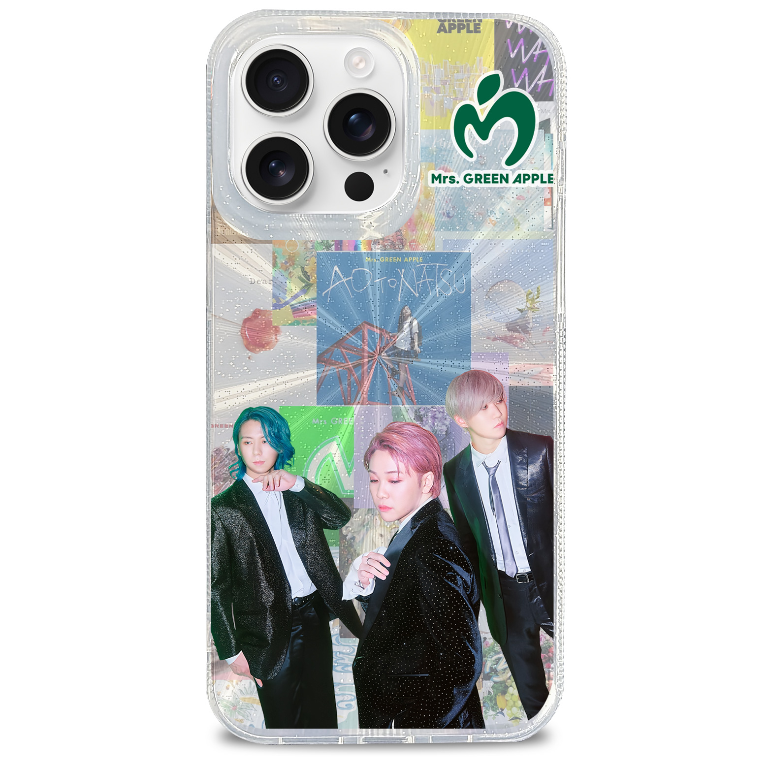 オーロラレーザーグラデーションスマートフォンケース【MrsGREENAPPLE】-B