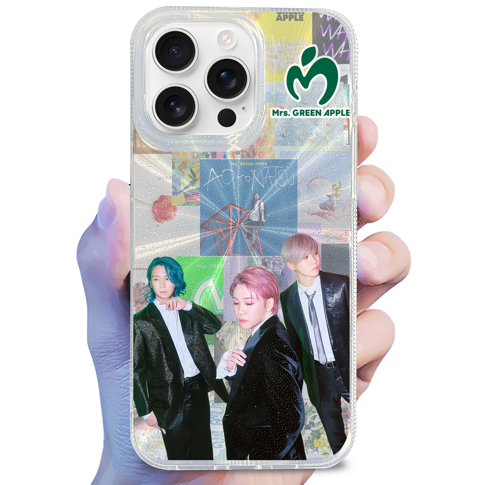 オーロラレーザーグラデーションスマートフォンケース【MrsGREENAPPLE】-B