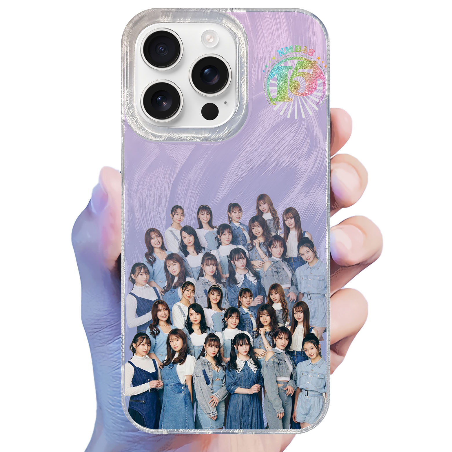 フェザーテクスチャーレーザーグラデーションスマートフォンケース【NMB48/チューストライク】