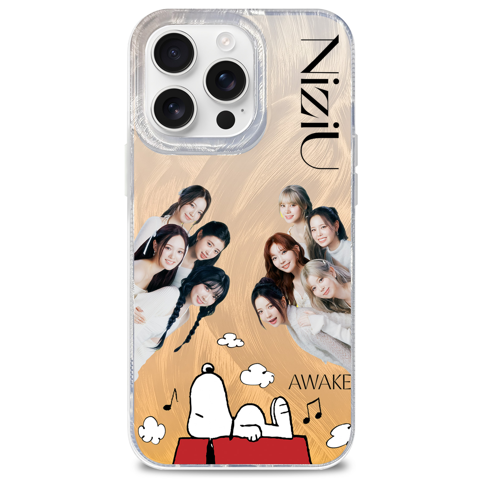 フェザーテクスチャーレーザーグラデーションスマートフォンケース【NiziU/AWAKE】