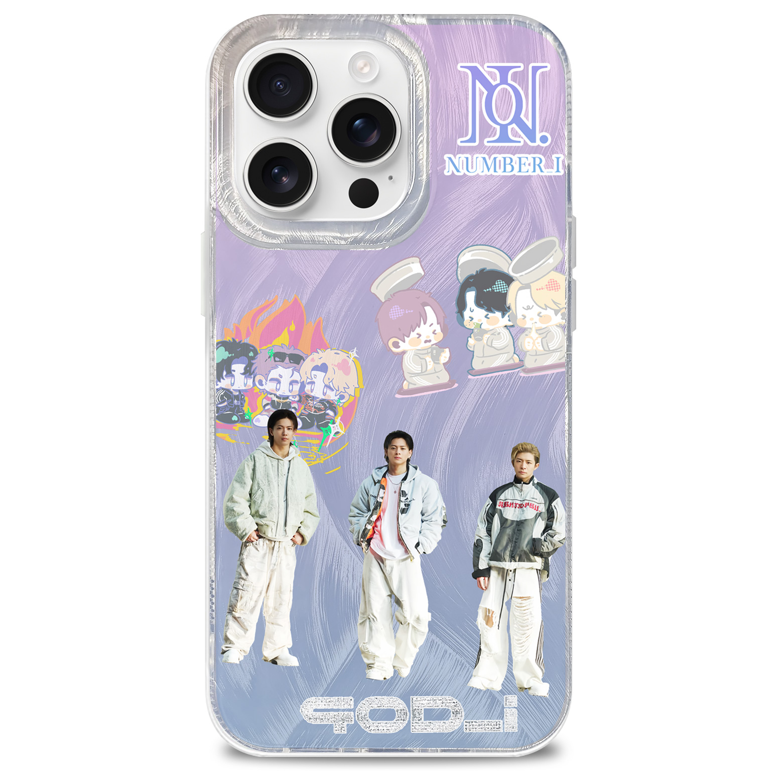 フェザーテクスチャーレーザーグラデーションスマートフォンケース【Number_i /GOD_i 】