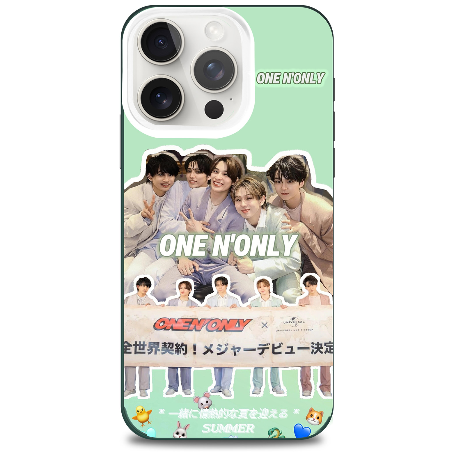 レーザーグラデーションスマートフォンケース-銀【ONE N' ONLY/BLAST】-YITOTO™推し活がもっと楽しくなる