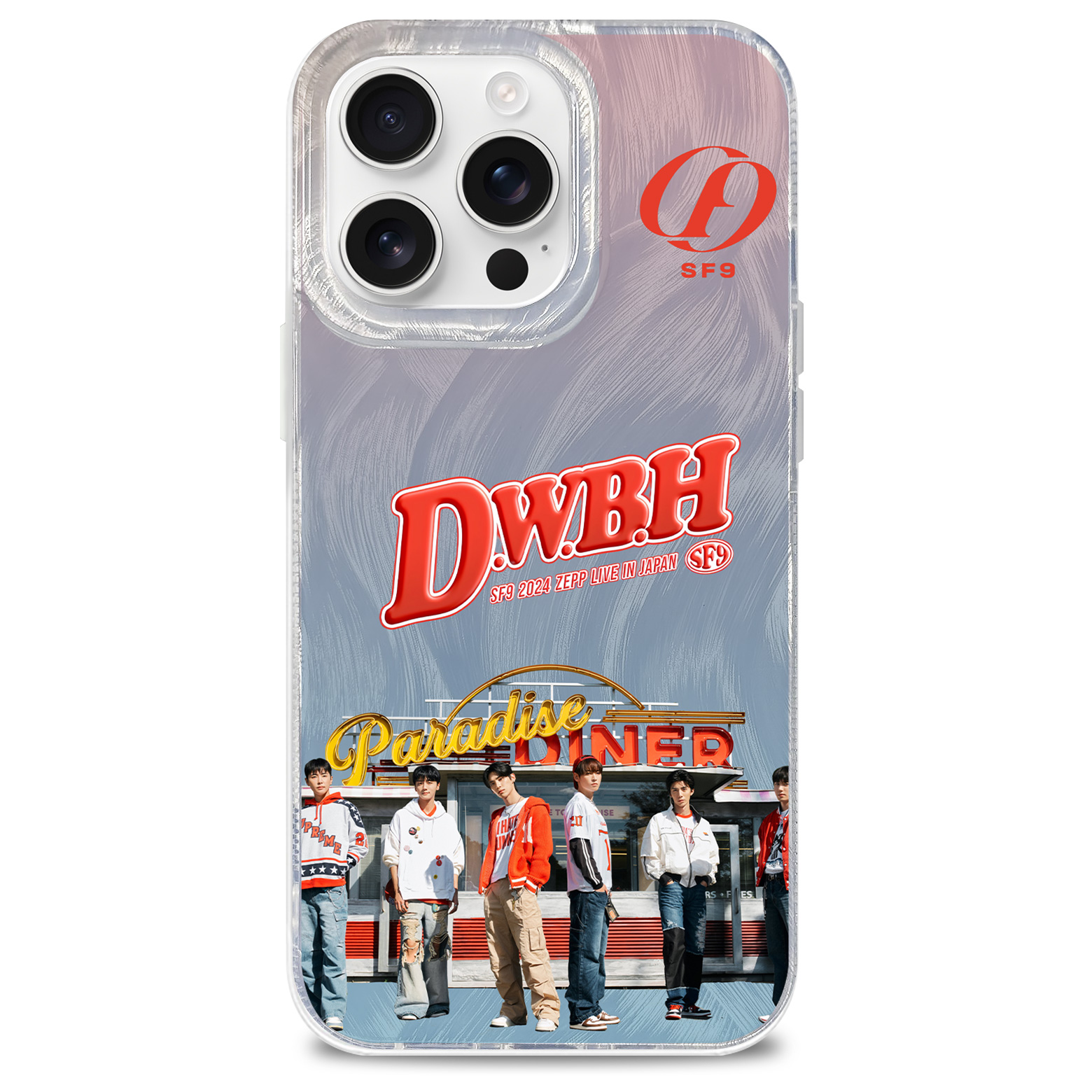 フェザーテクスチャーレーザーグラデーションスマートフォンケース【SF9/D.W.B.H】